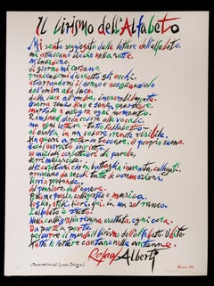 The Lyricism of Alphabet - Original Lithograph by Raphael Alberti - 1972