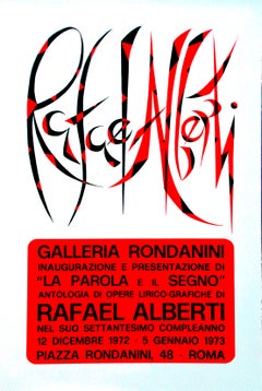 The Word and the Sign - Lithograph by Rafael Alberti - 1970s