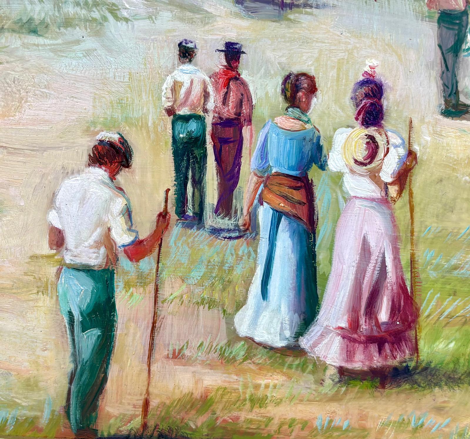 Óleo sobre cobre - Romería del Rocío. For Sale 2