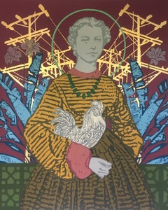 Gold Leaf Portrait Paintings