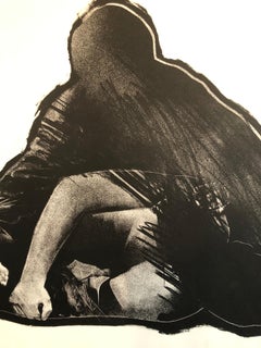 El Herido, 1960's Spanish Avant Garde Political Screenprint Lithograph Signed