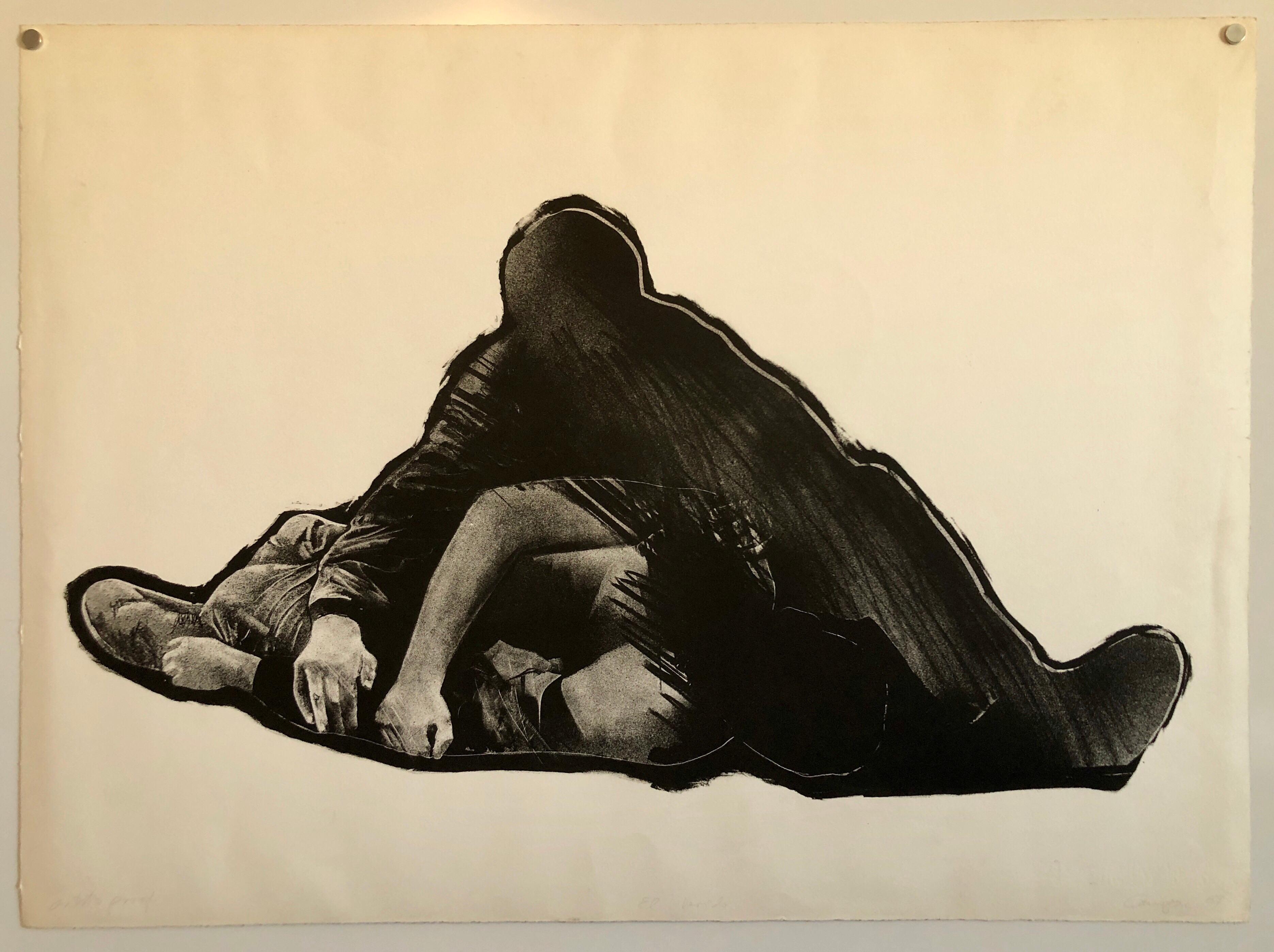 El Herido, 1960's Spanish Avant Garde Political Screenprint Lithograph Signed  For Sale 2
