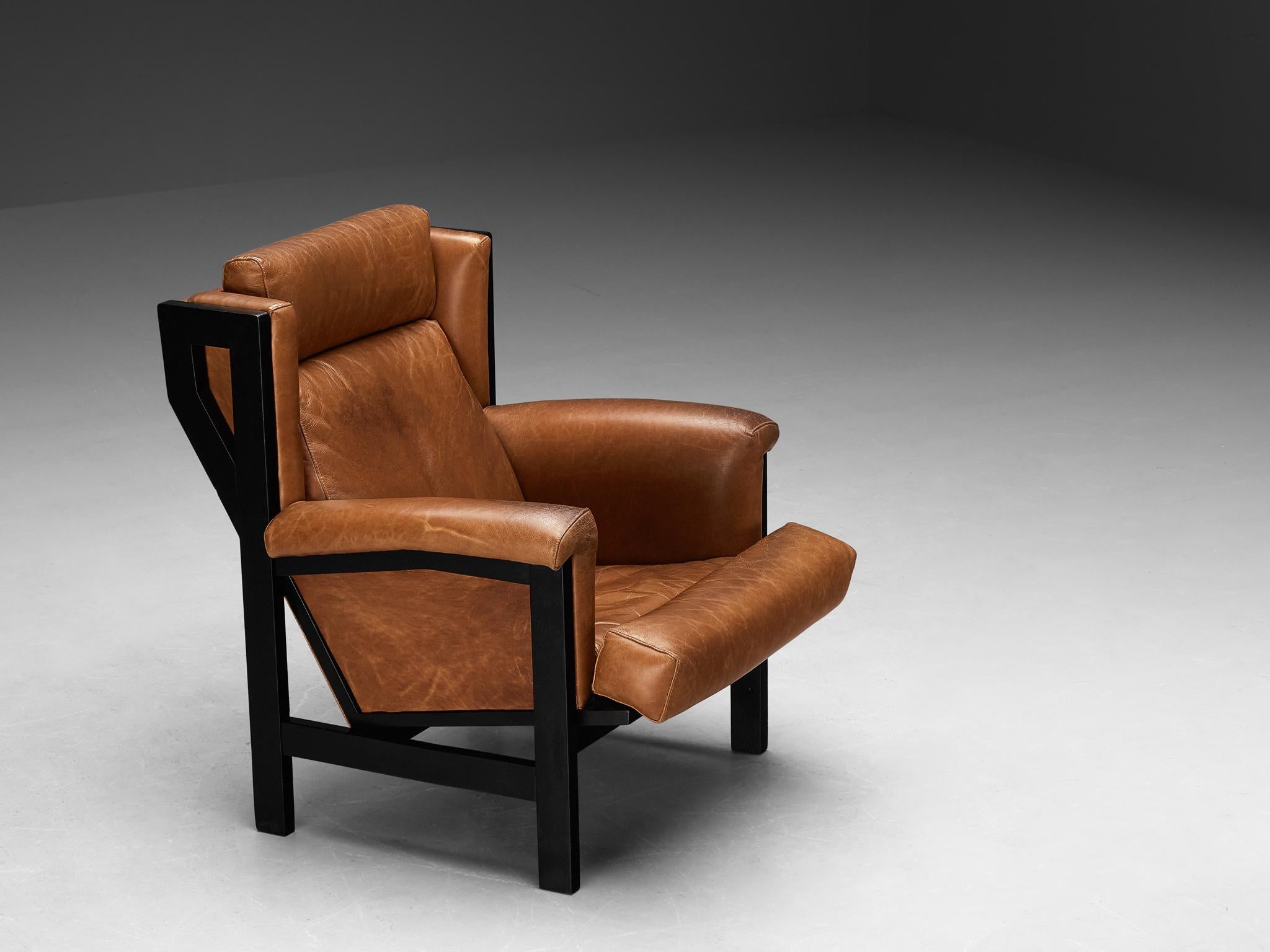 Rafael Carreras for MYC-Gavina 'San Remo' Lounge Chair in Cognac Leather  For Sale 2
