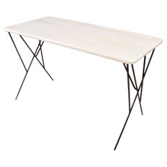 Rafael Contemporary Desk in Wood and Metal by Nadine Hajjar