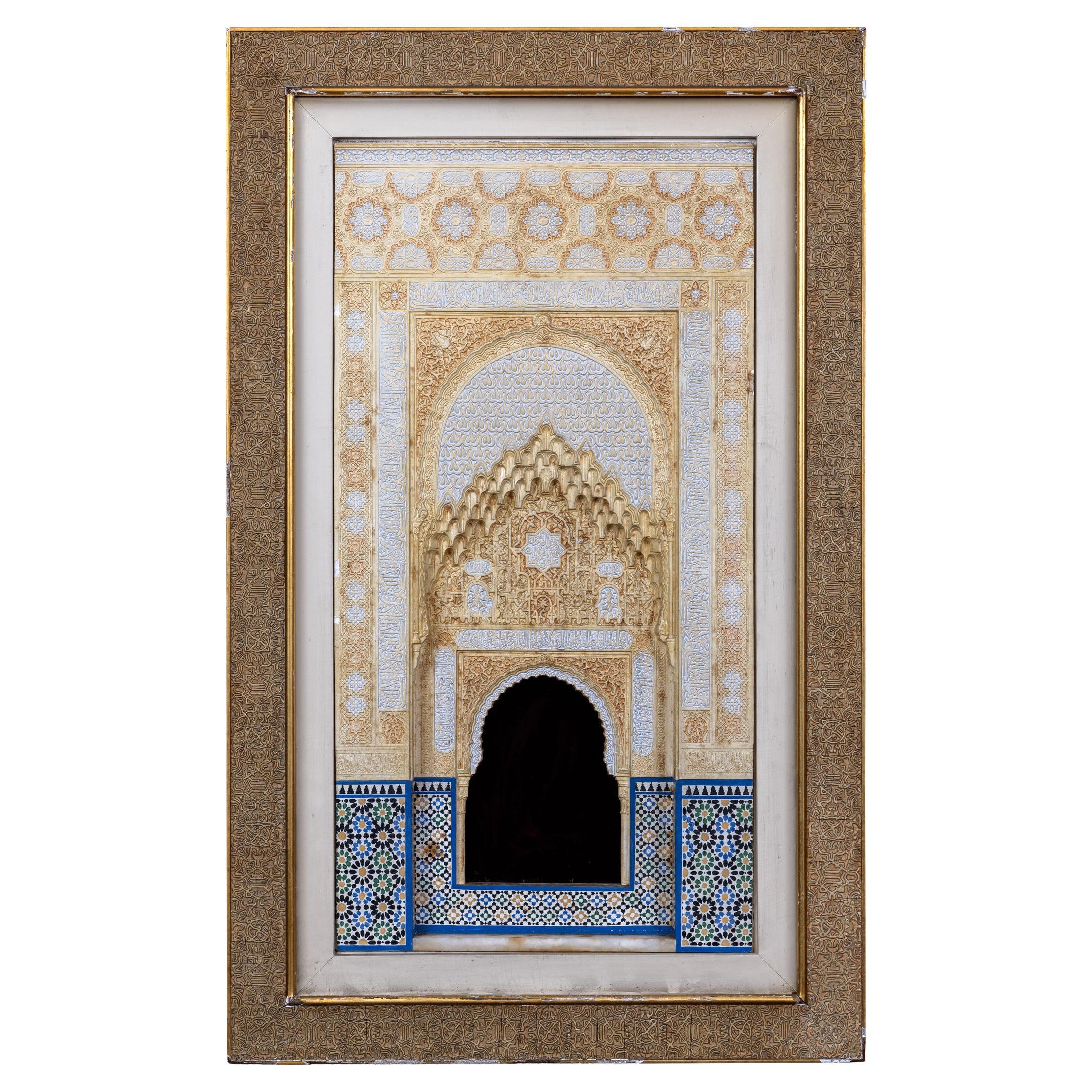 Rafael Contreras, grande plaque architecturale espagnole de l'Alhambra en vente