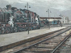 Maquina de Tren; Daroca Rafael; Spanish 1927; oil on canvas