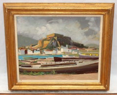 Vista de Dénia (Valencia) - Óleo sobre tablex - Firmado y enmarcado