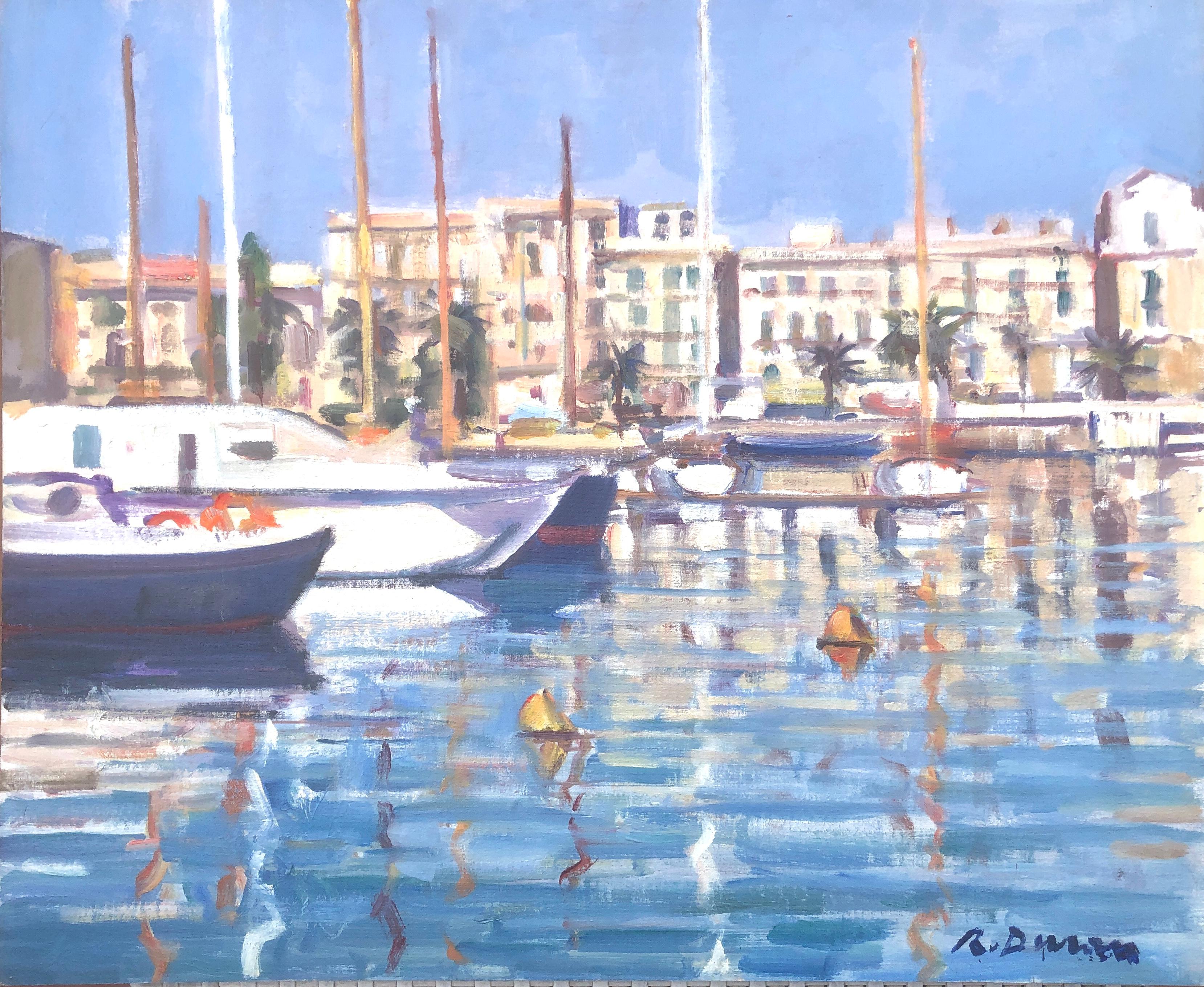 Landscape Painting Rafael Duran Benet - Andraitx Mallorca Espagne peinture à l'huile paysage marin méditerranéen espagnol