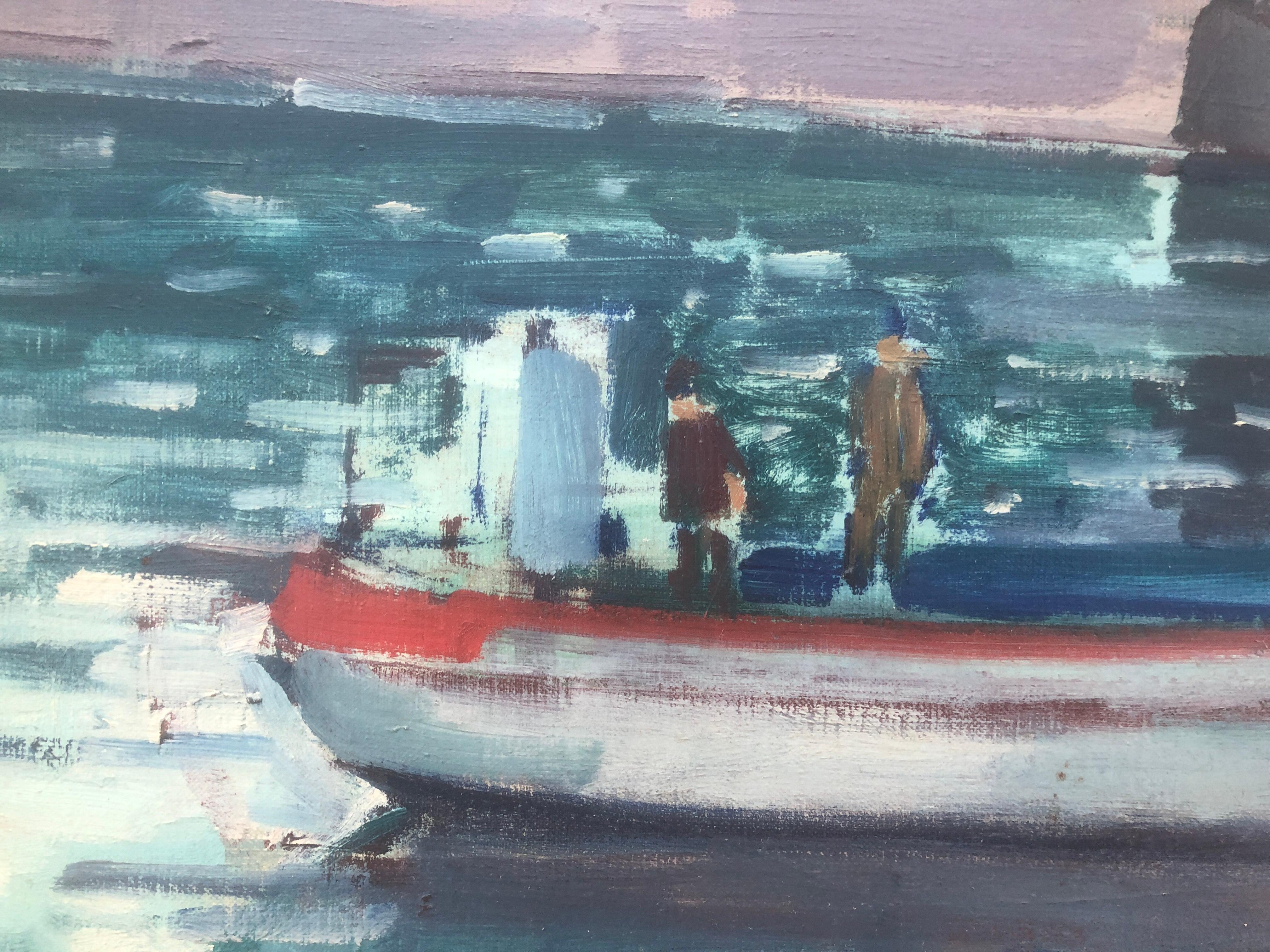 Cadaques, Ölgemälde auf Leinwand, Spanien, spanische Meereslandschaft, Cadaques (Post-Impressionismus), Painting, von Rafael Duran Benet