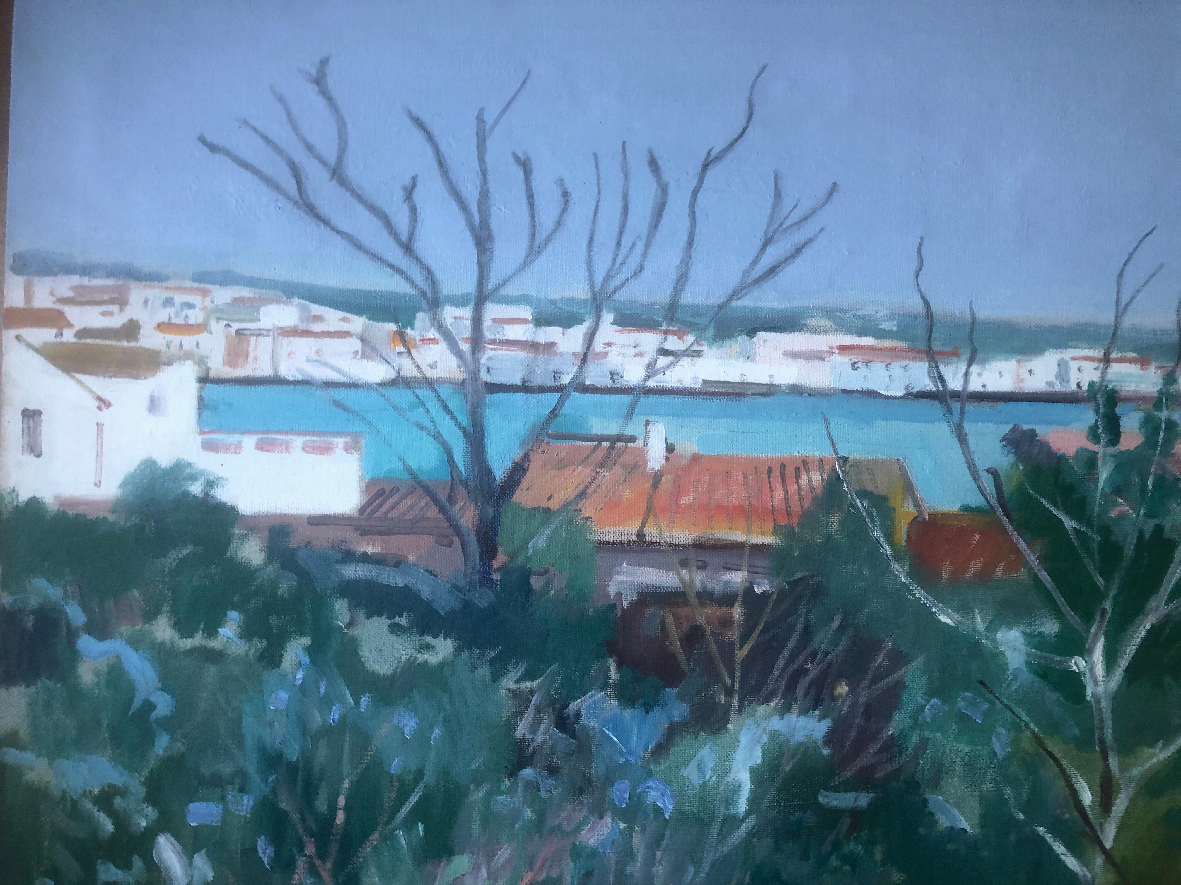 Cadaques huile sur toile peinture Espagne paysage marin espagnol en vente 3