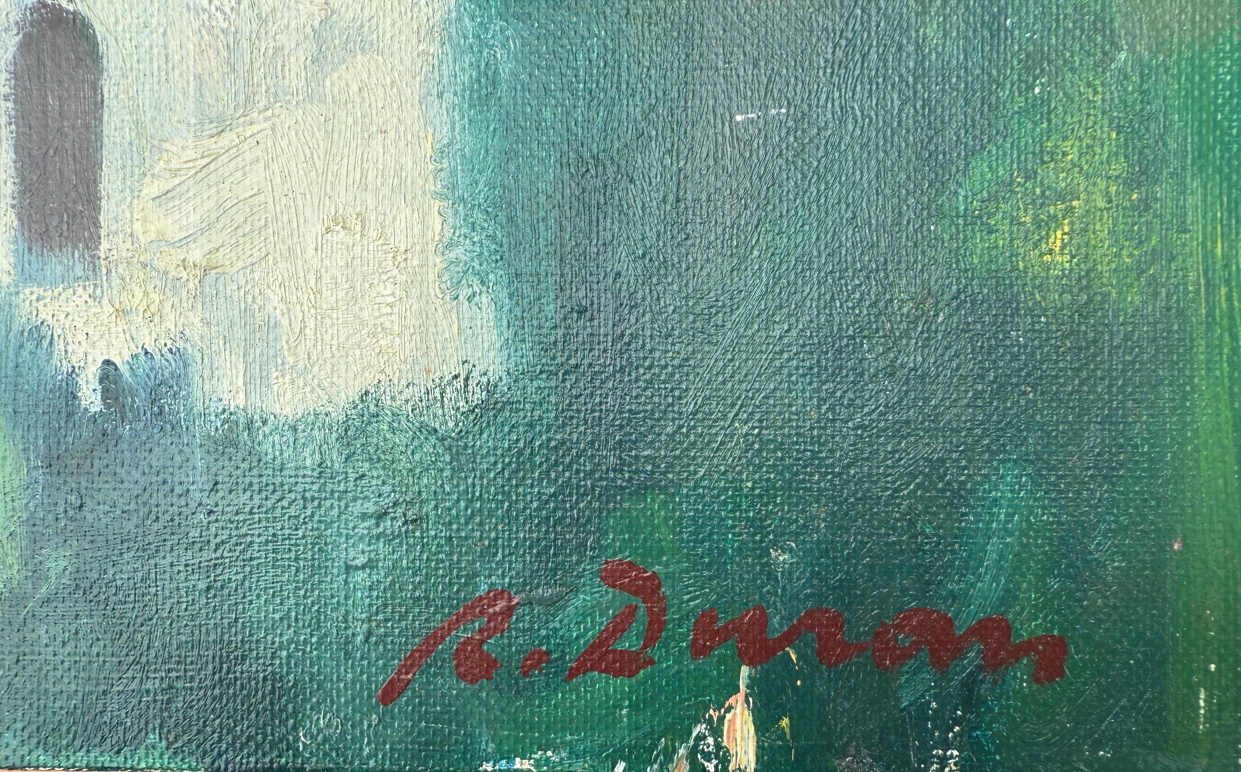 Peinture à l'huile espagnole espagnole, paysage européen Mediterranean - Painting de Rafael Duran Benet