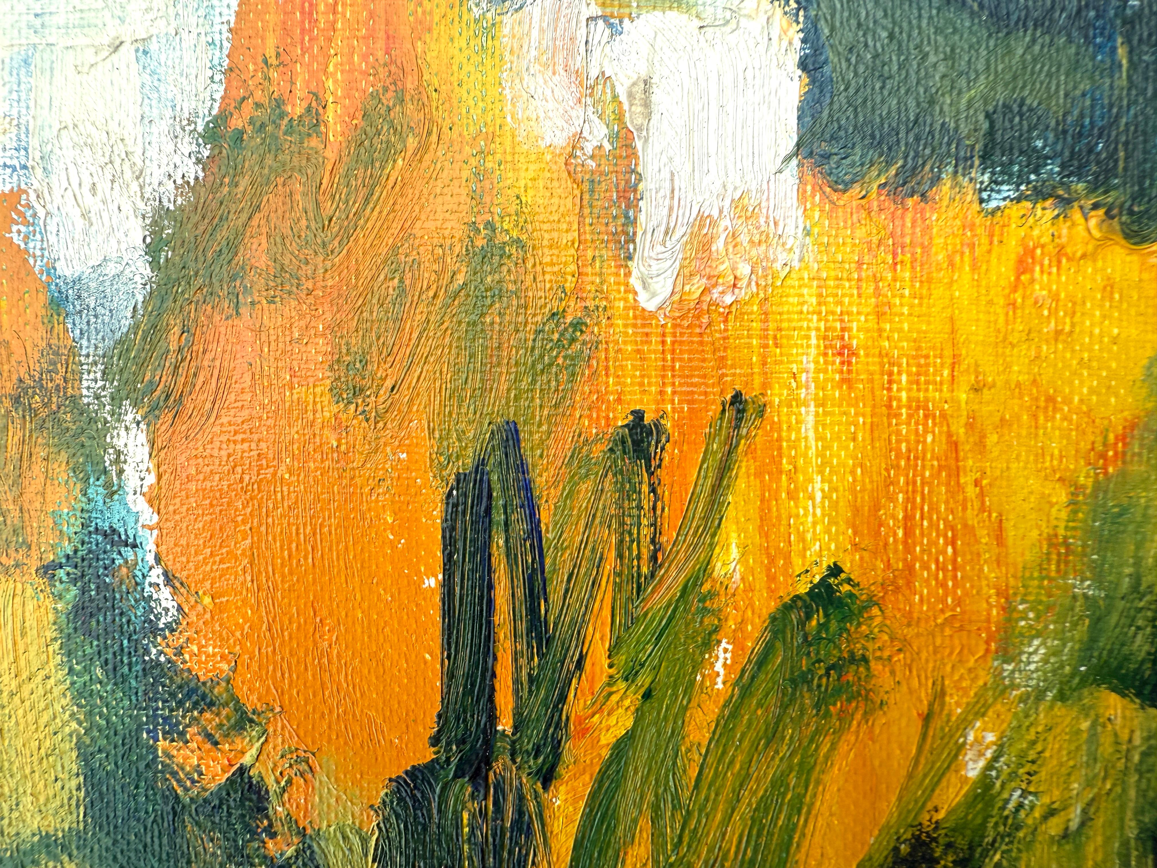 Peinture à l'huile espagnole espagnole, paysage européen Mediterranean en vente 1