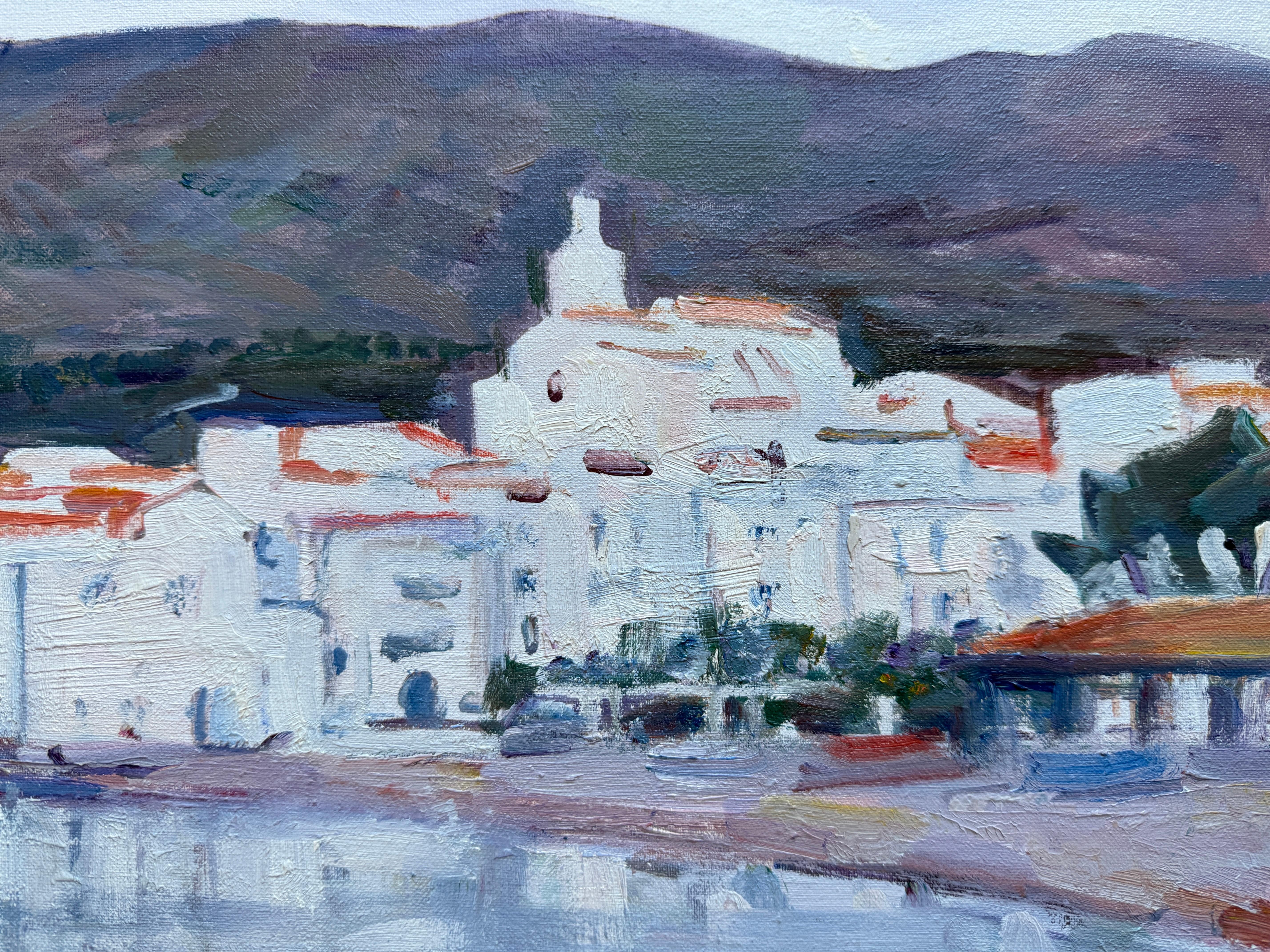 Cadaques peinture à l'huile paysage marin espagnol art méditerranéen - Post-impressionnisme Painting par Rafael Duran Benet