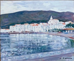 Cadaques oil painting spanish seascape mediterranean art