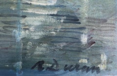 Cadaques Spain acrylic on cardboard painting spanish seascape mediterranean