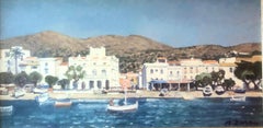 Cadaques Spain oil on canvas painting mediterranean seascape