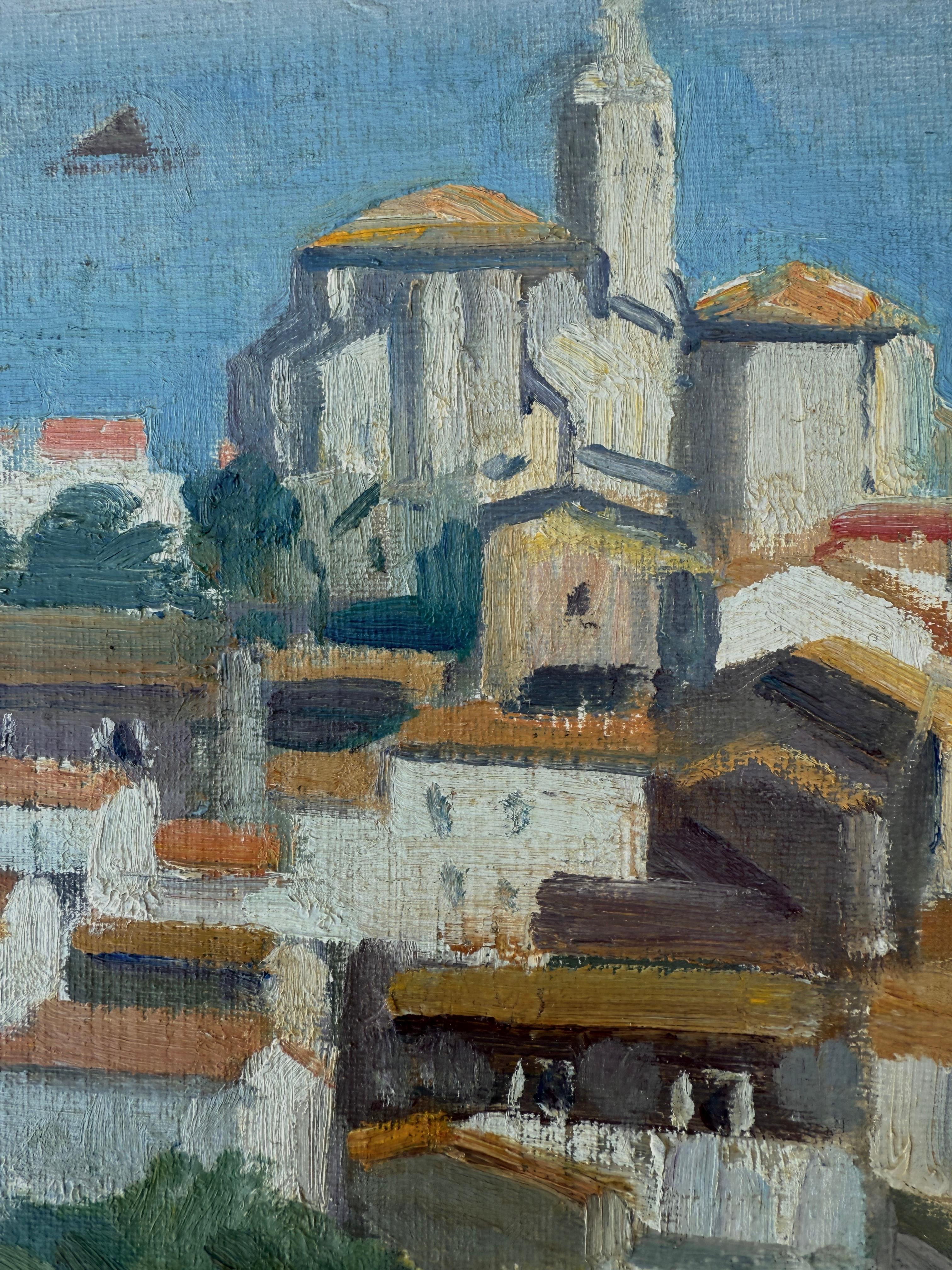 Titolo: Cadaqués dal giardino degli Oliver
Artista: Rafael Duran Benet (Terrassa, 1931 - Barcellona, 2015)
Tecnica: Olio su tela
Dimensioni: 16,14 x 12,99 pollici
Supporto: Lavagna telata
Firmato: Yes, in basso a destra (