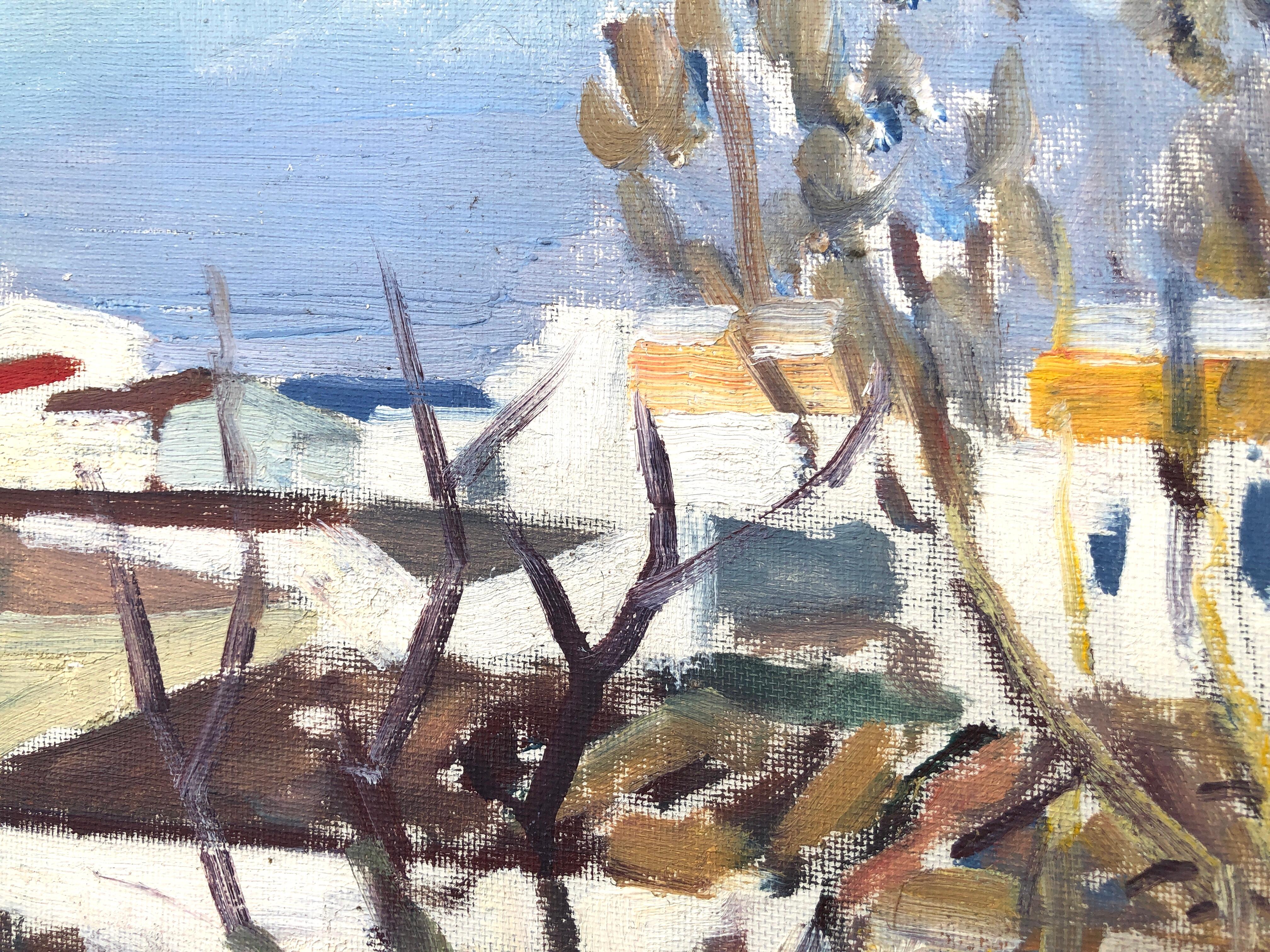 Cadaqués España pintura al óleo paisaje mediterráneo español en venta 1