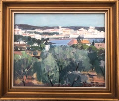 Cadaques Spagna pittura ad olio paesaggio marino mediterraneo spagnolo