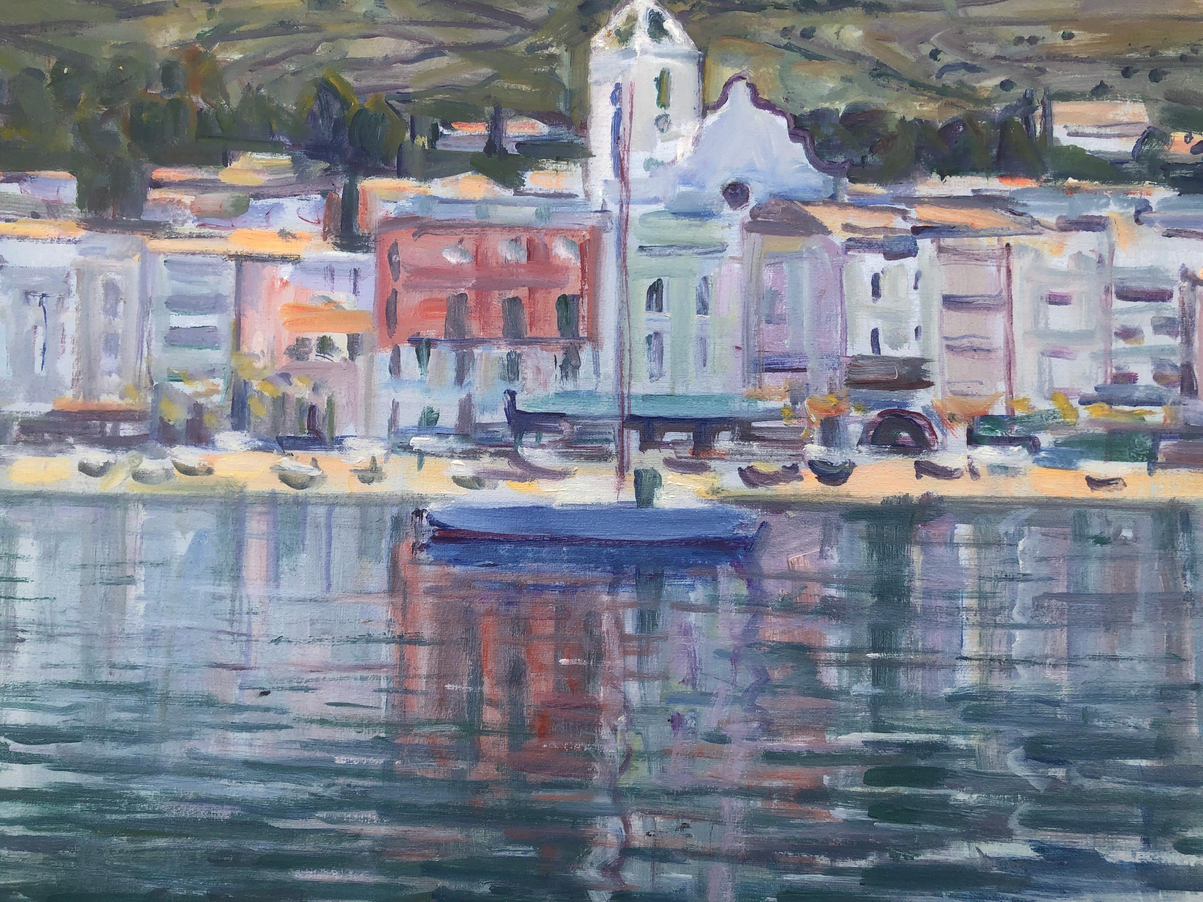 Cadaques Spain oil painting spanish mediterranean seascape For Sale 3