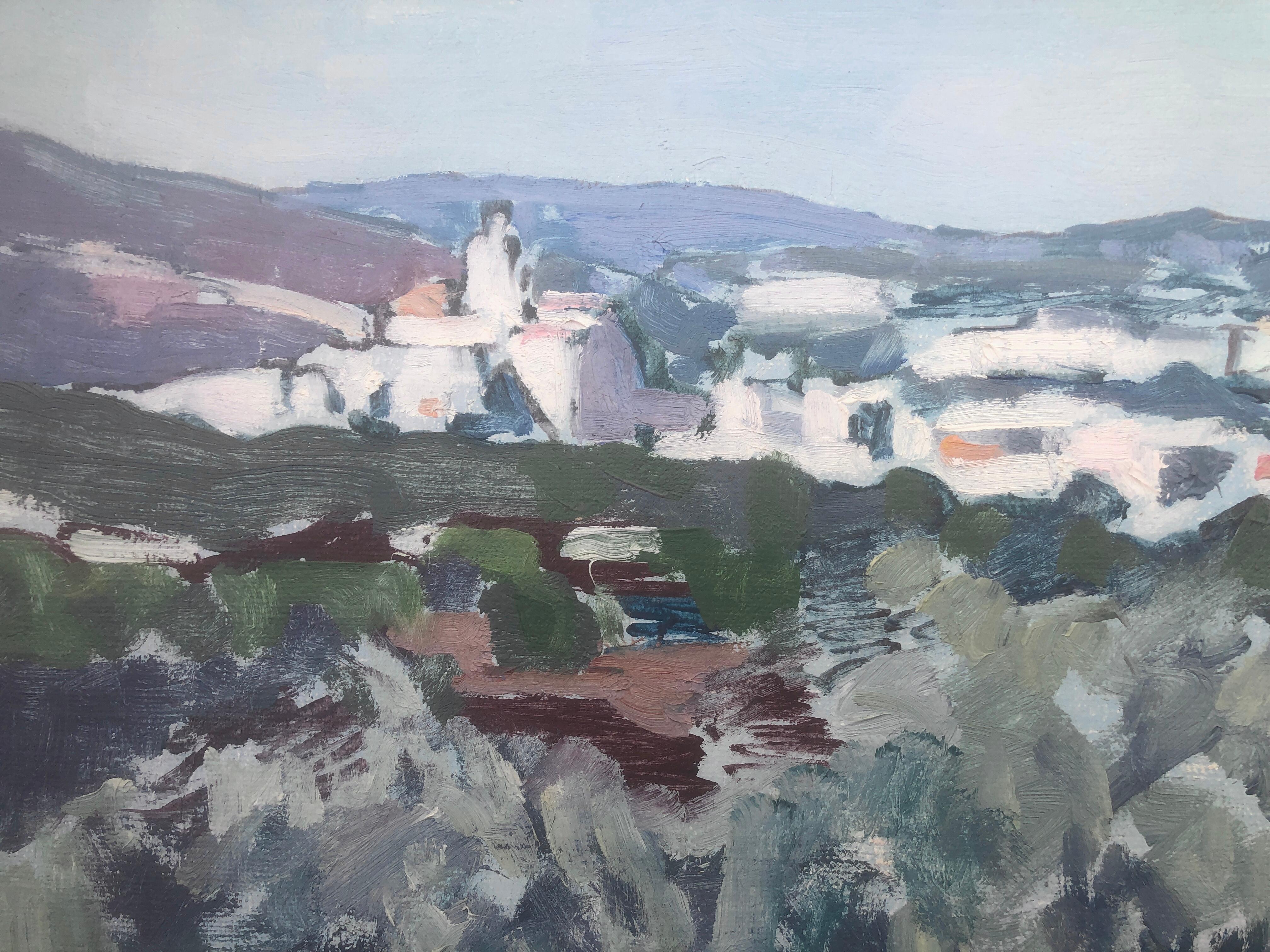 Cadaques Spanish landscape oil on canvas painting Spain mediterranean For Sale 2
