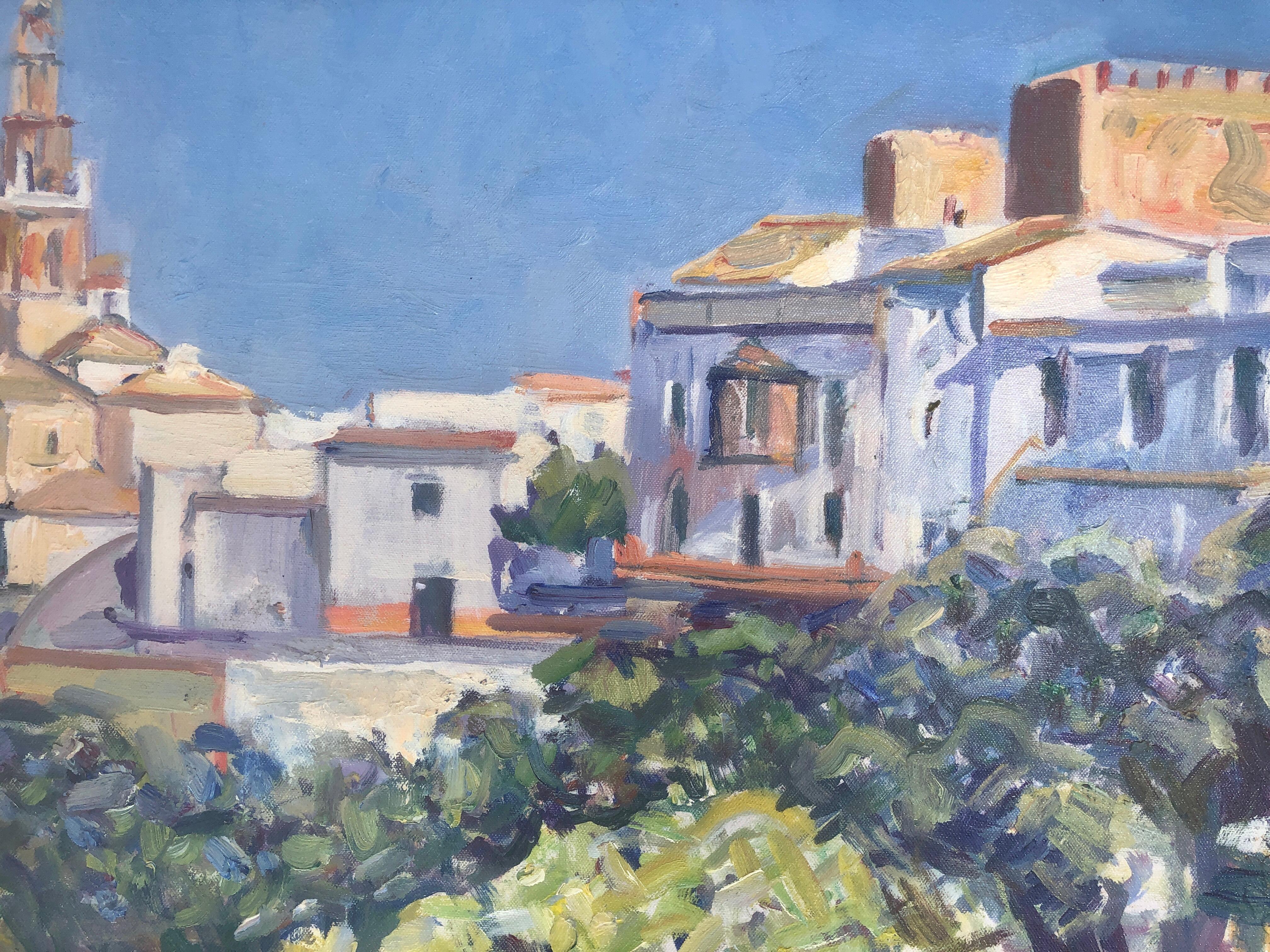 Carmona Andalucia Spain oil painting spanish landscape - Post-Impressionist Painting by Rafael Duran Benet