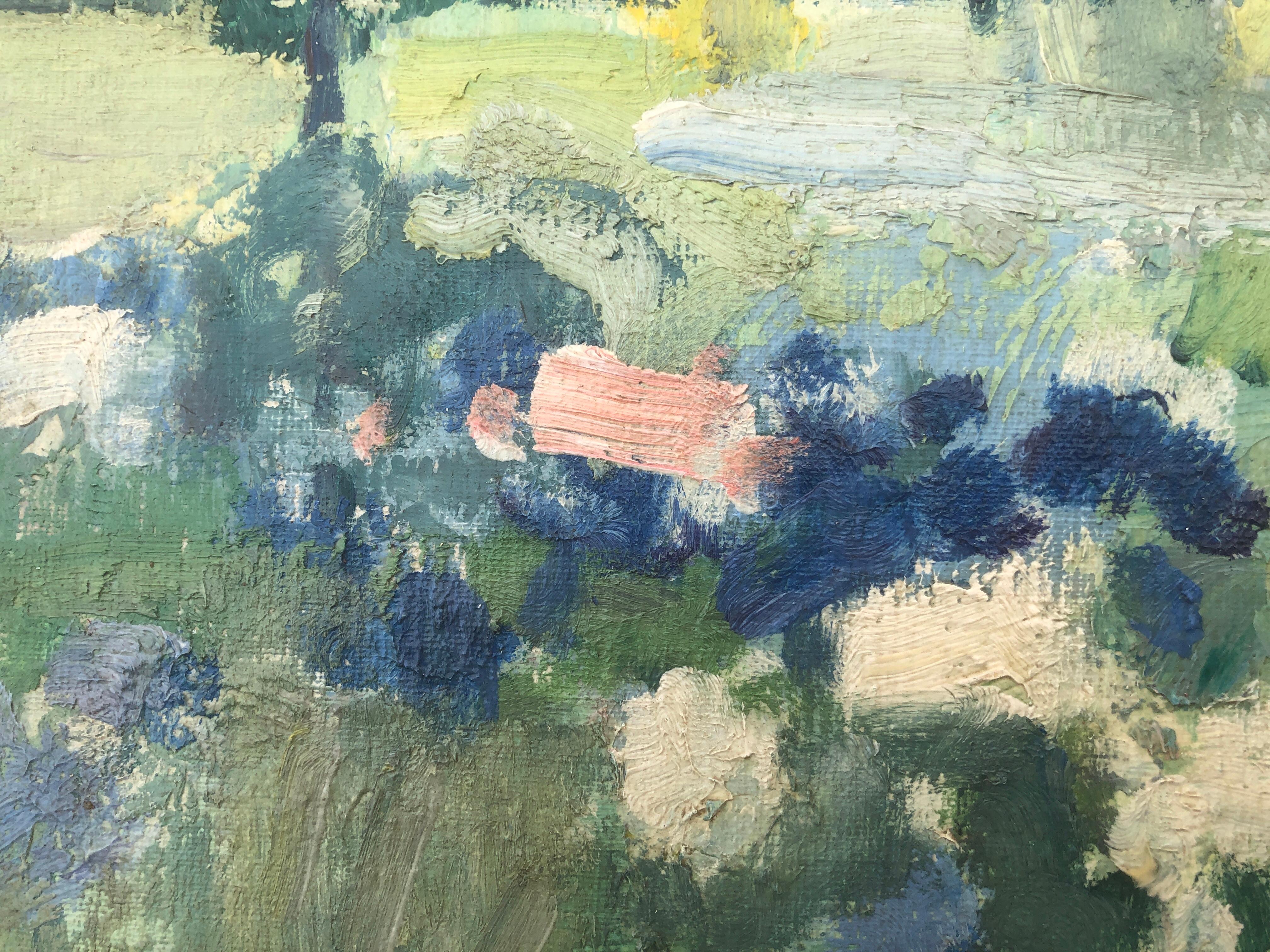 Claude Monet Garten Giverny Frankreich Ölgemälde Landschaft im Angebot 2