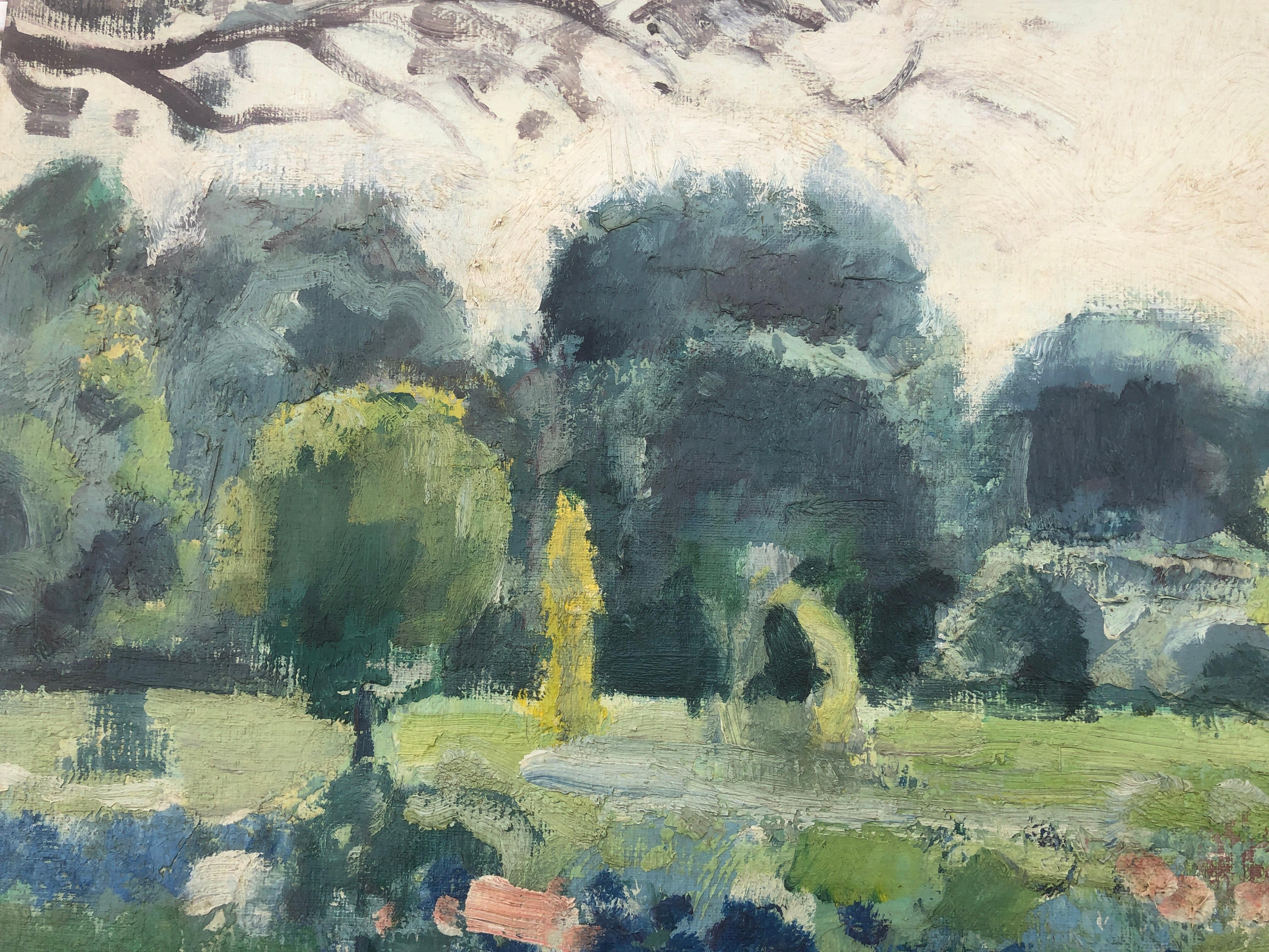 Claude Monet Garten Giverny Frankreich Ölgemälde Landschaft im Angebot 3