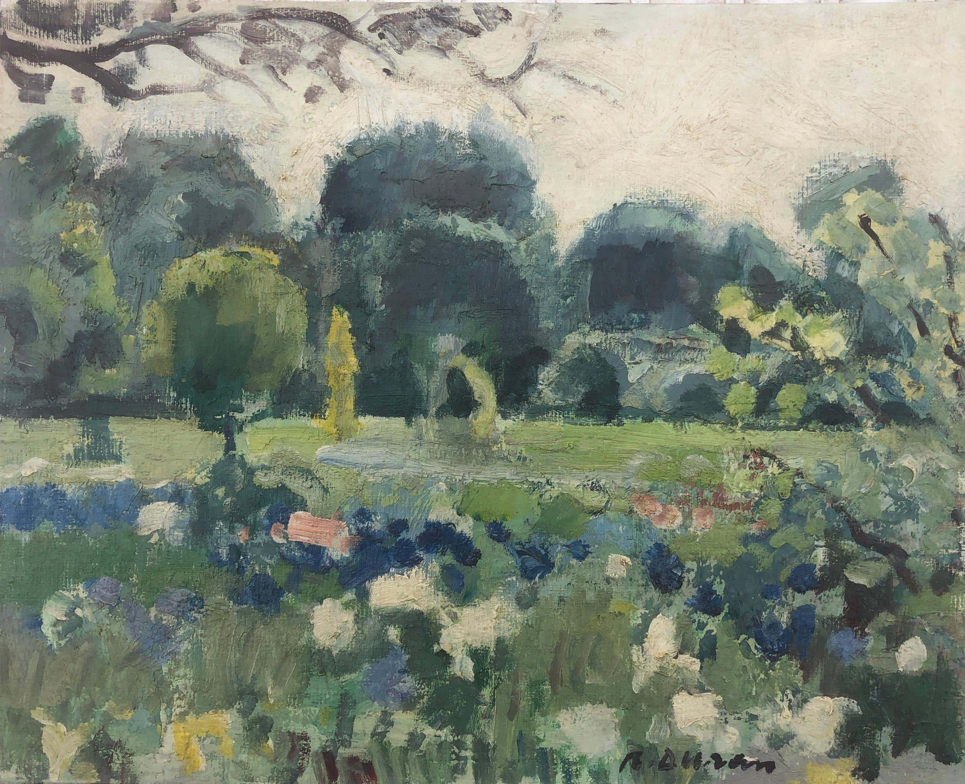 Claude Monet giardino Giverny Francia pittura ad olio paesaggio