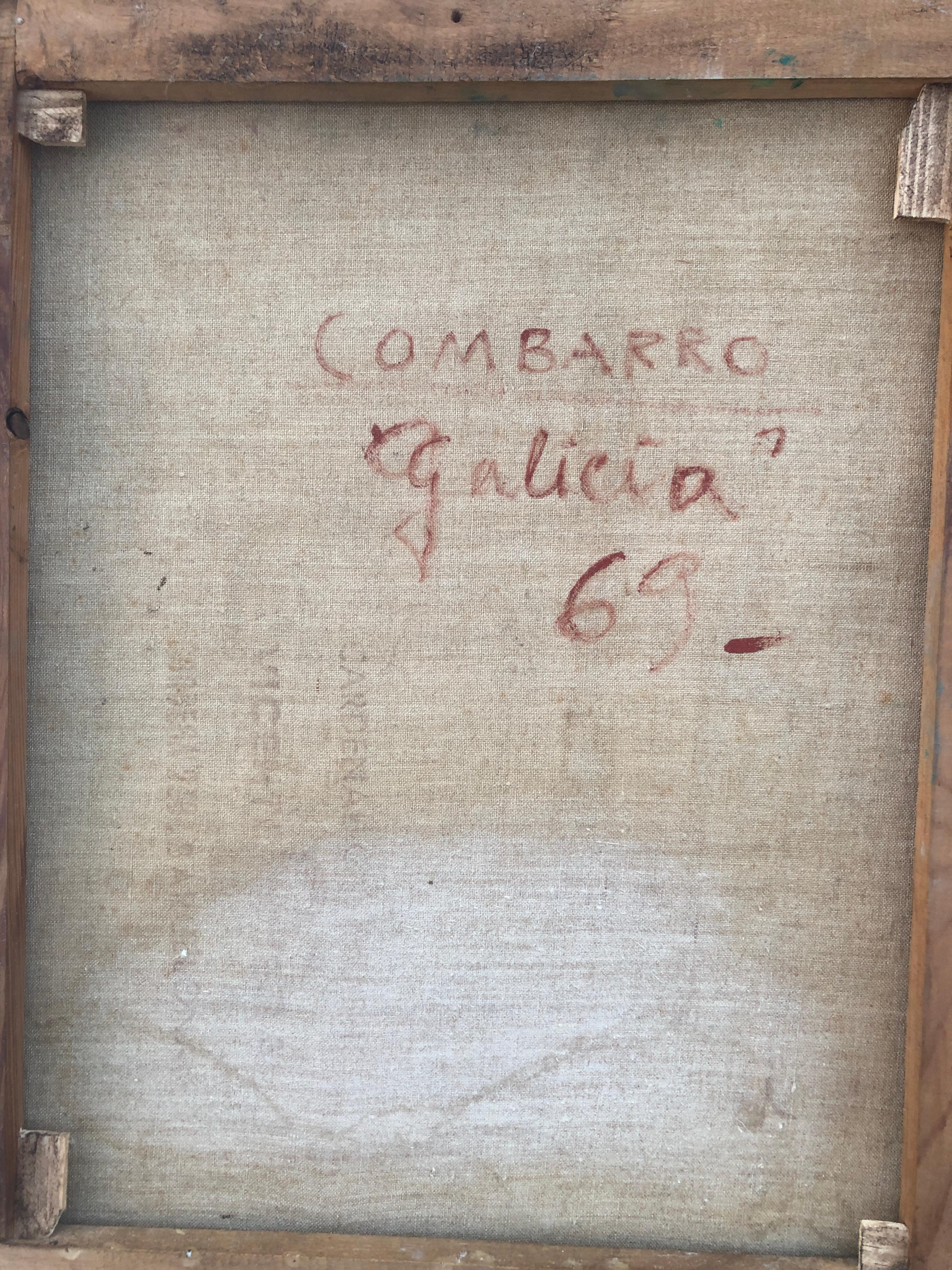 Combarro Galicia oil on canvas painting european art Spain spanish For Sale 3