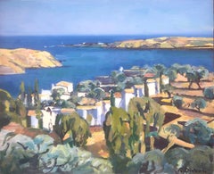 A Costa Brava paysage marin méditerranéen Espagne peinture à l'huile paysage espagnol