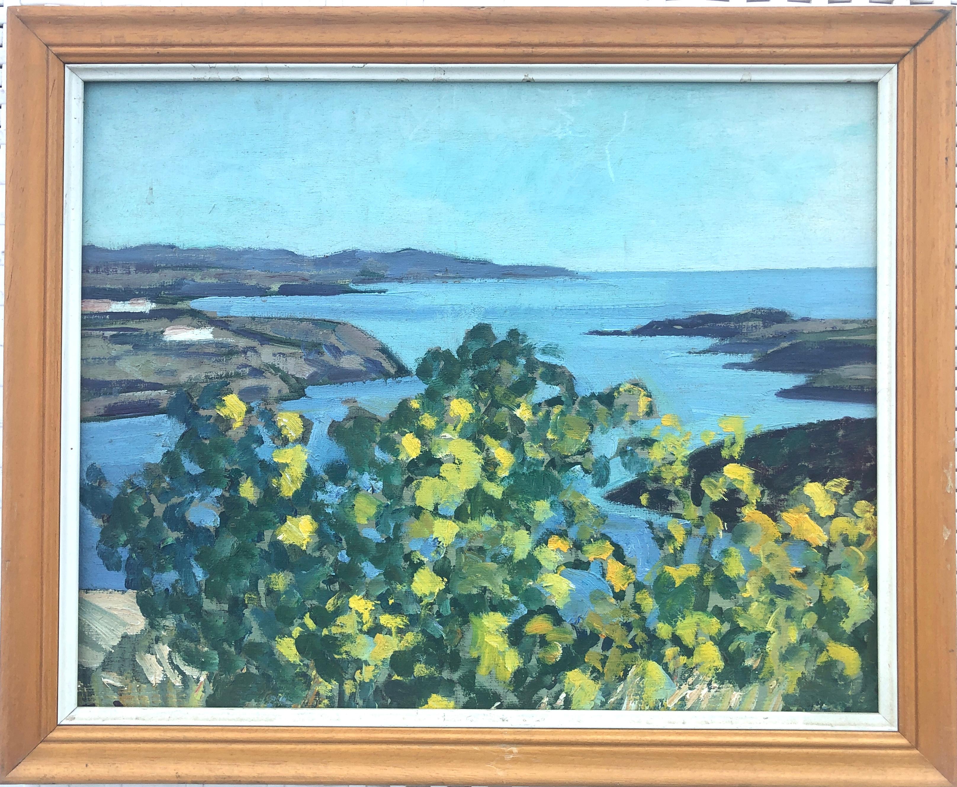 A Costa Brava peinture à l'huile paysage marin espagnol art européen méditerranéen - Painting de Rafael Duran Benet