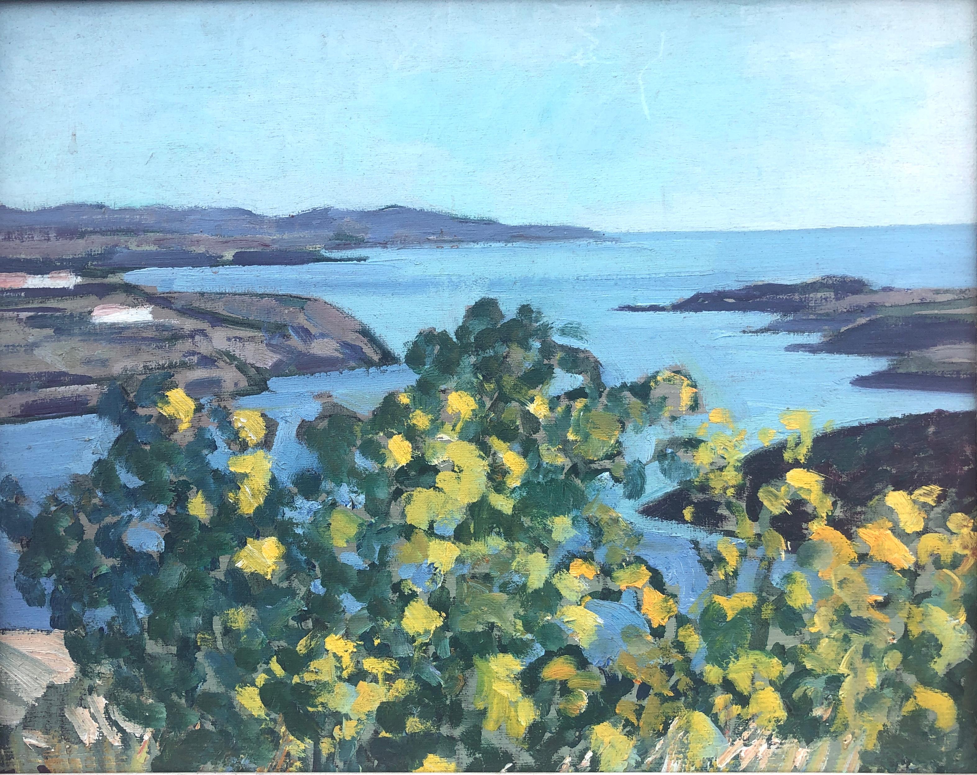 Landscape Painting Rafael Duran Benet - A Costa Brava peinture à l'huile paysage marin espagnol art européen méditerranéen