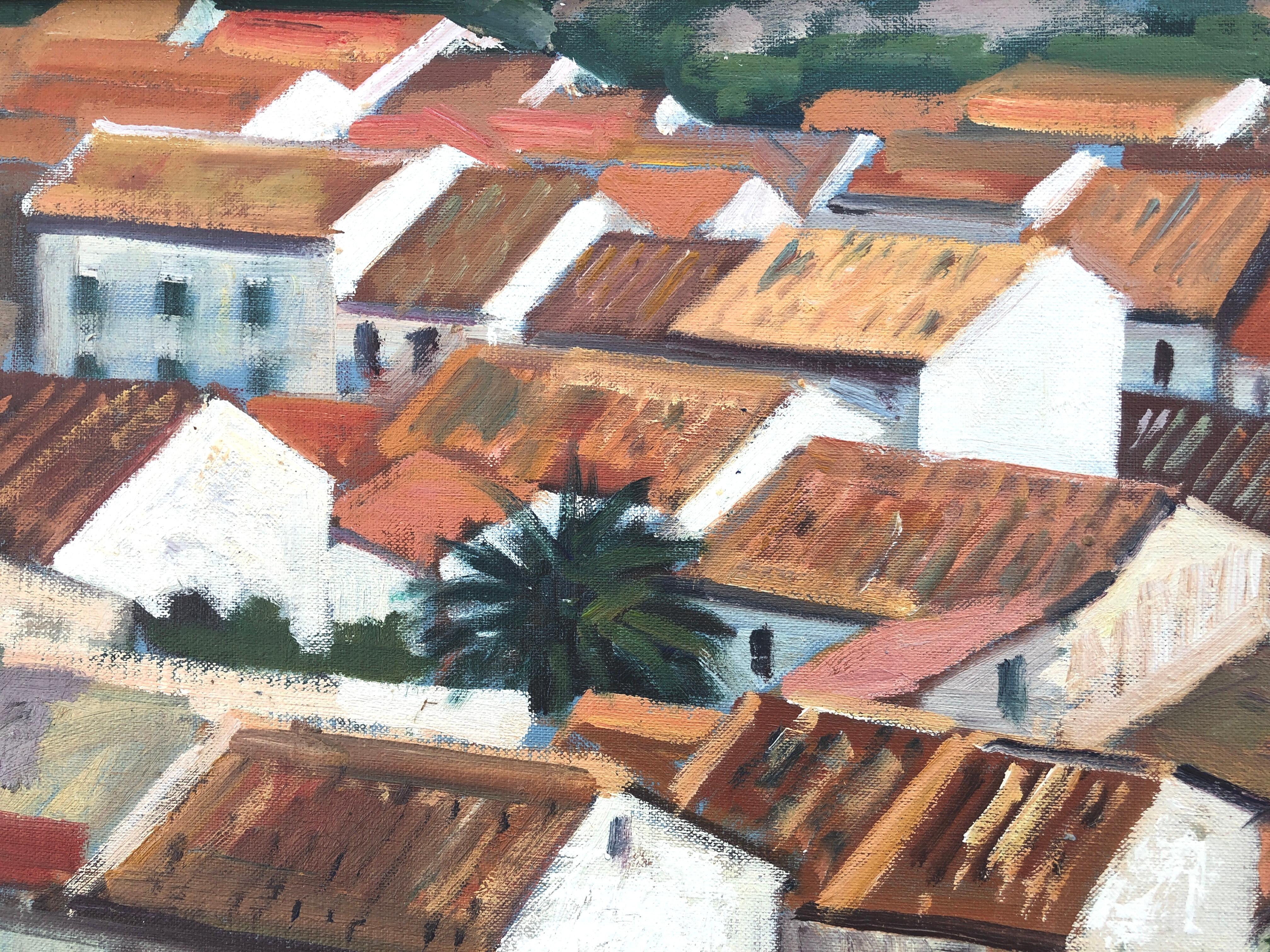 Grazalema Cádiz España óleo paisaje mediterráneo español en venta 2