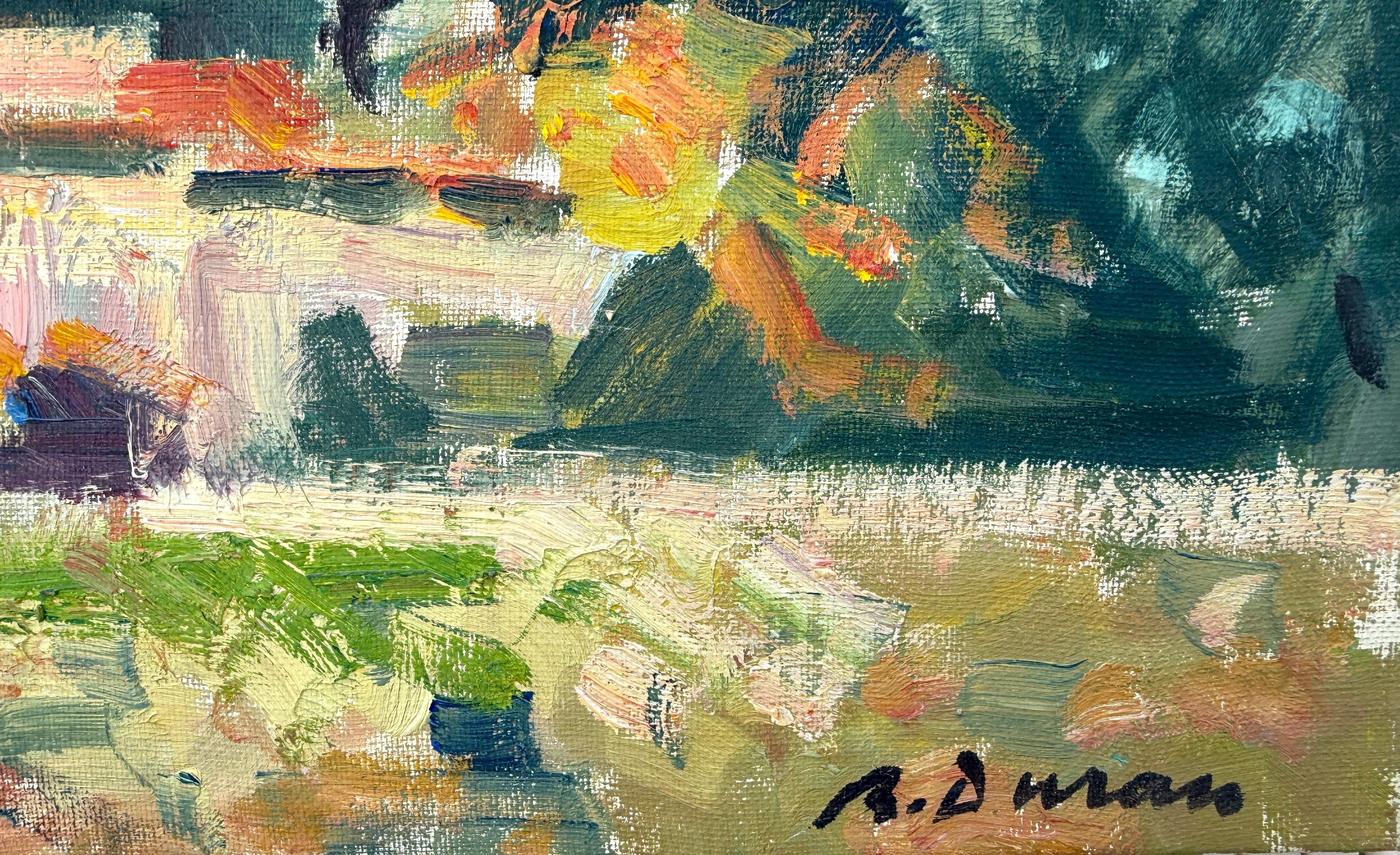 Paisaje entre olivos pintura al óleo paisaje español - Painting de Rafael Duran Benet