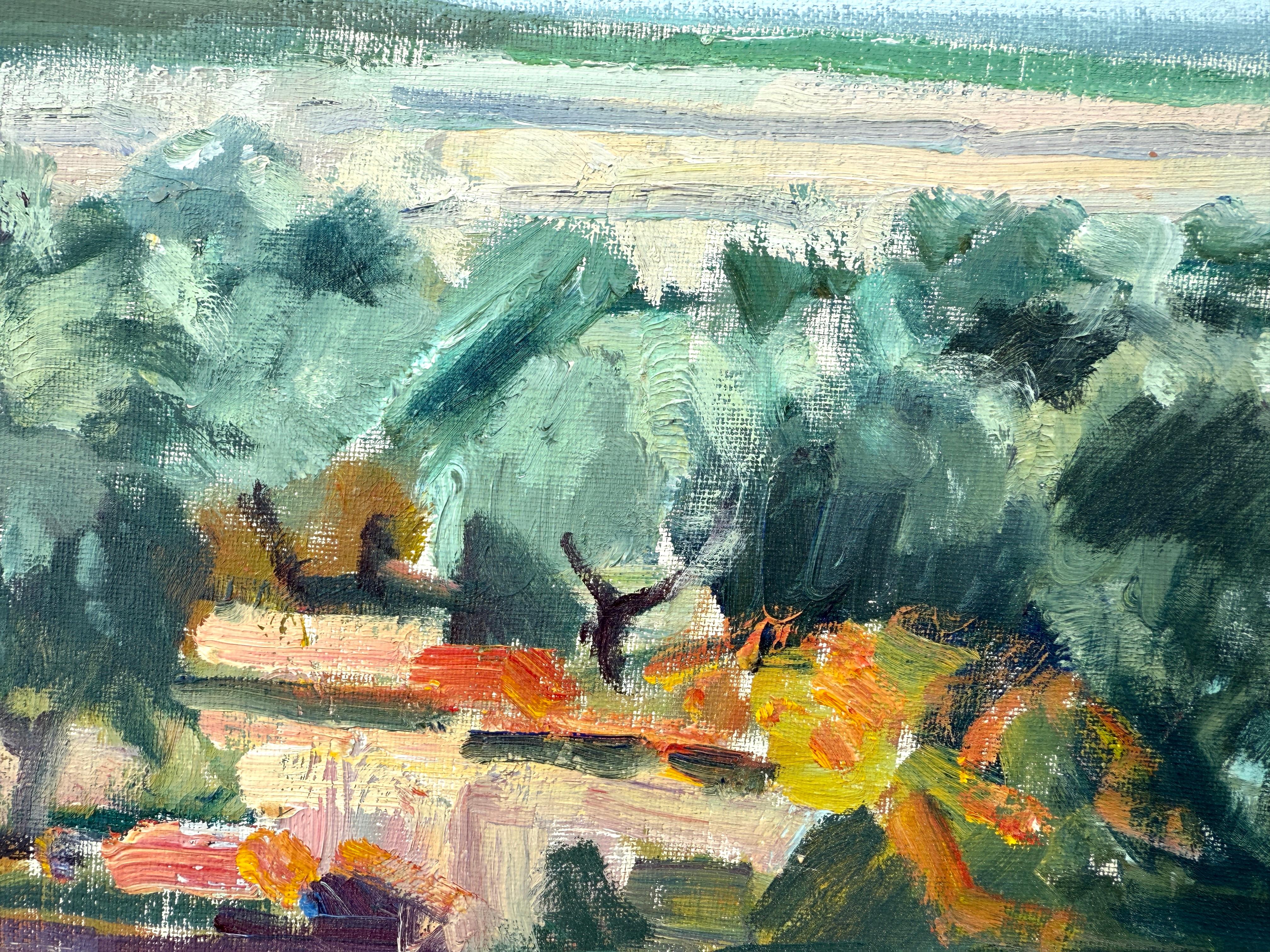 Paisaje entre olivos pintura al óleo paisaje español 2