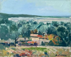 Paisaje entre olivos pintura al óleo paisaje español