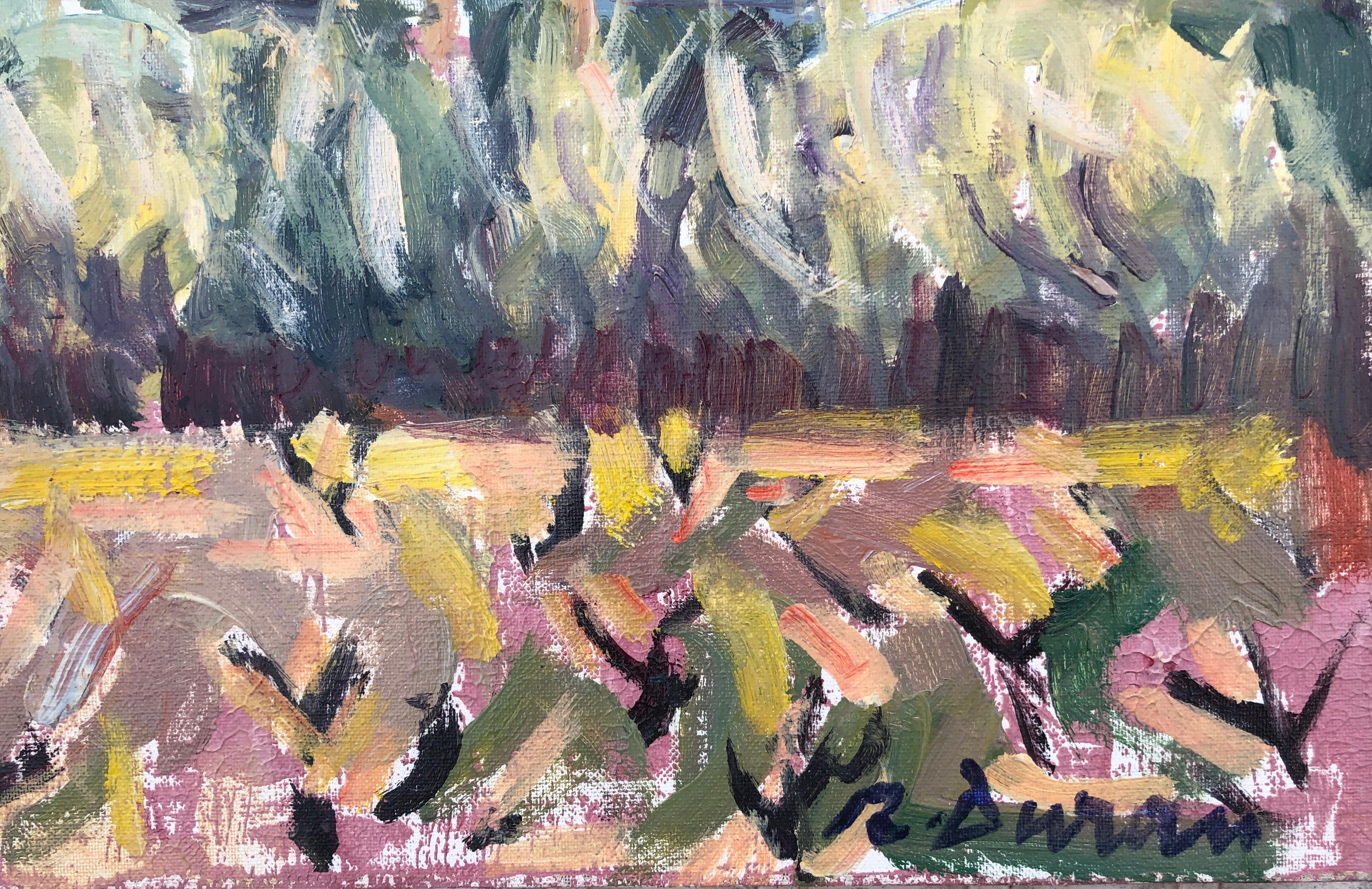 Paisaje de Sicilia Italia pintura al óleo arte europeo paisaje - Painting de Rafael Duran Benet