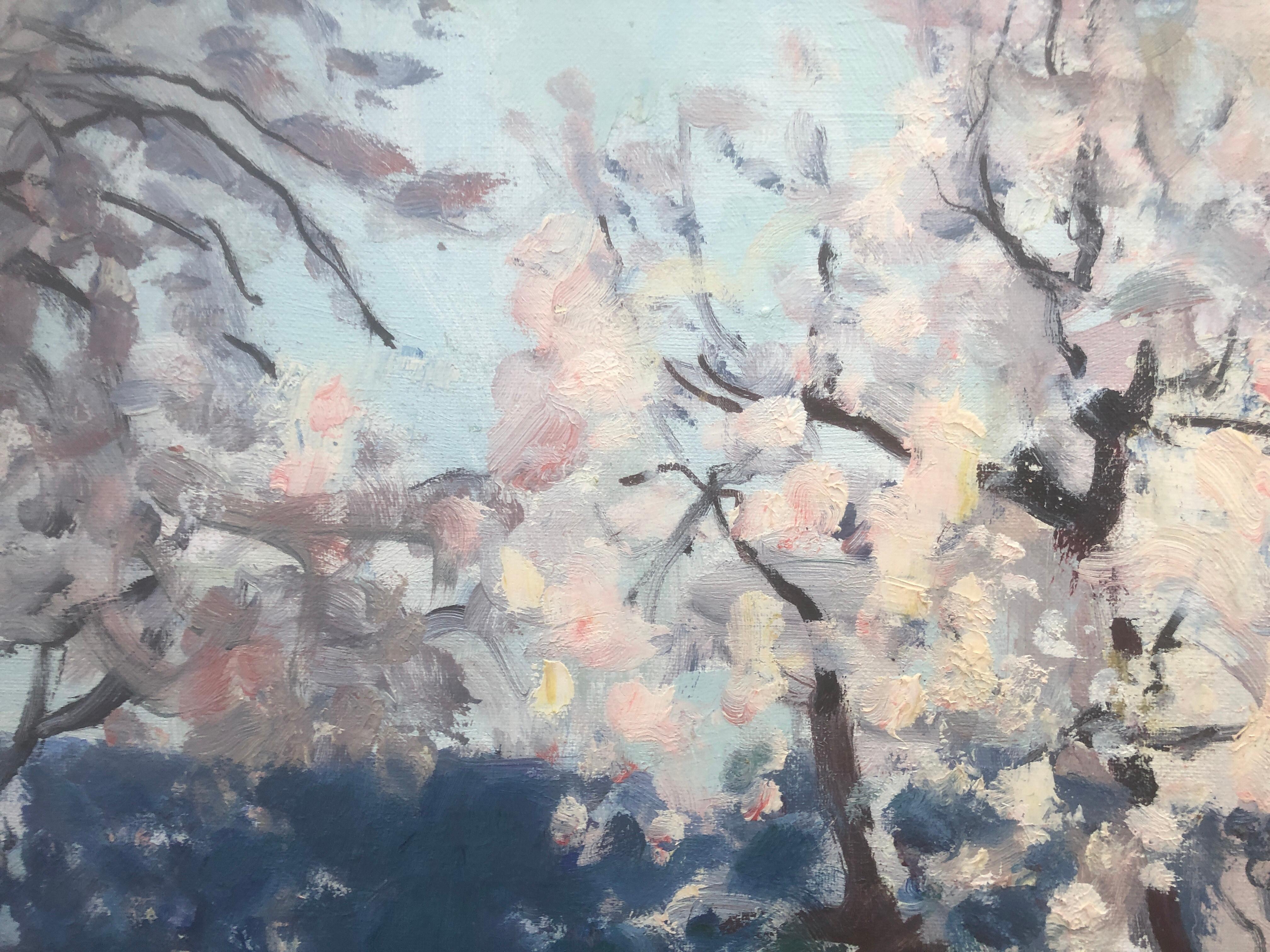 Paisaje España óleo sobre cartón pintura española 1