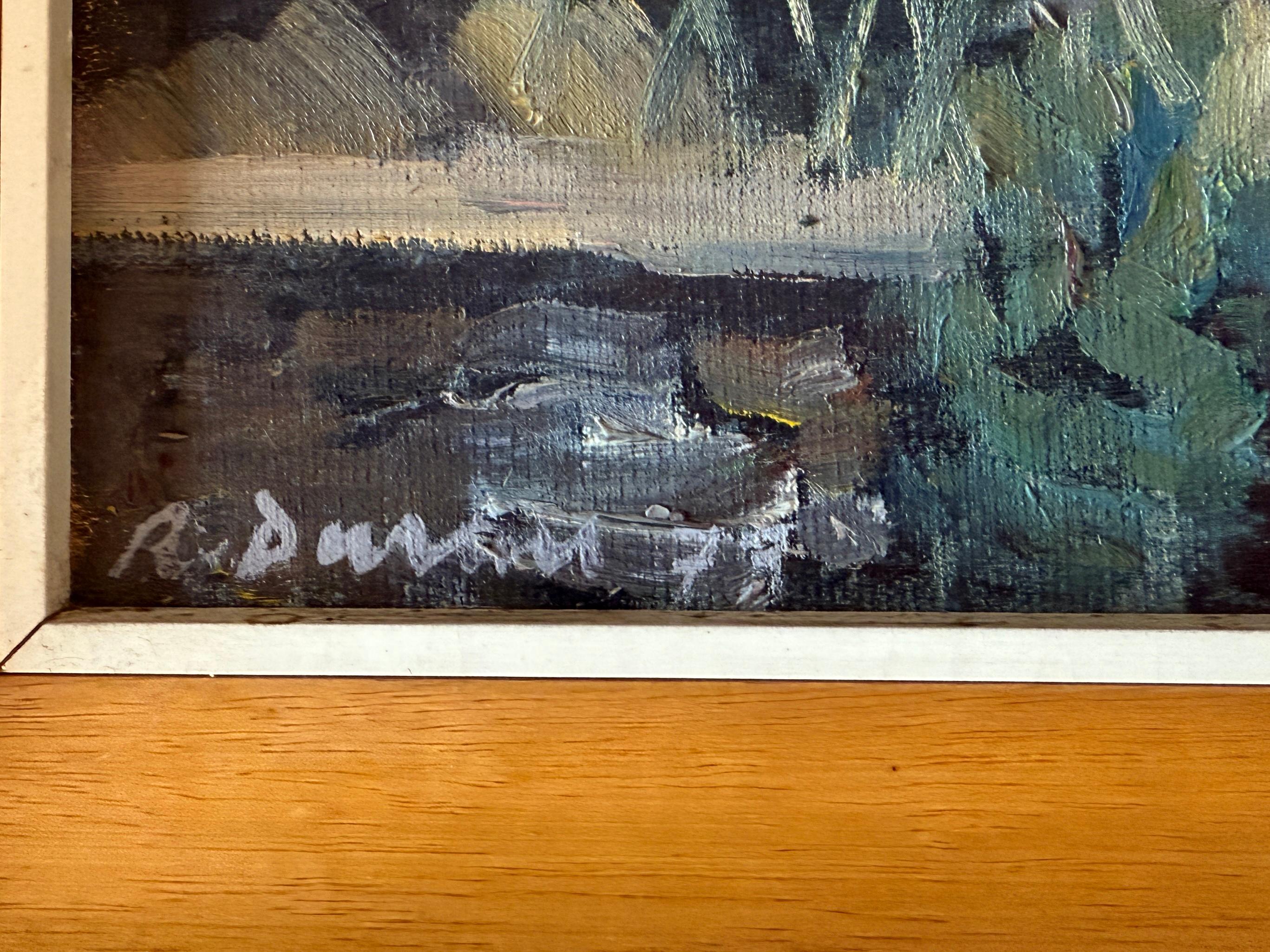 Landschaft mit Bauernhaus Ölgemälde Spanien europäische Kunst (Post-Impressionismus), Painting, von Rafael Duran Benet
