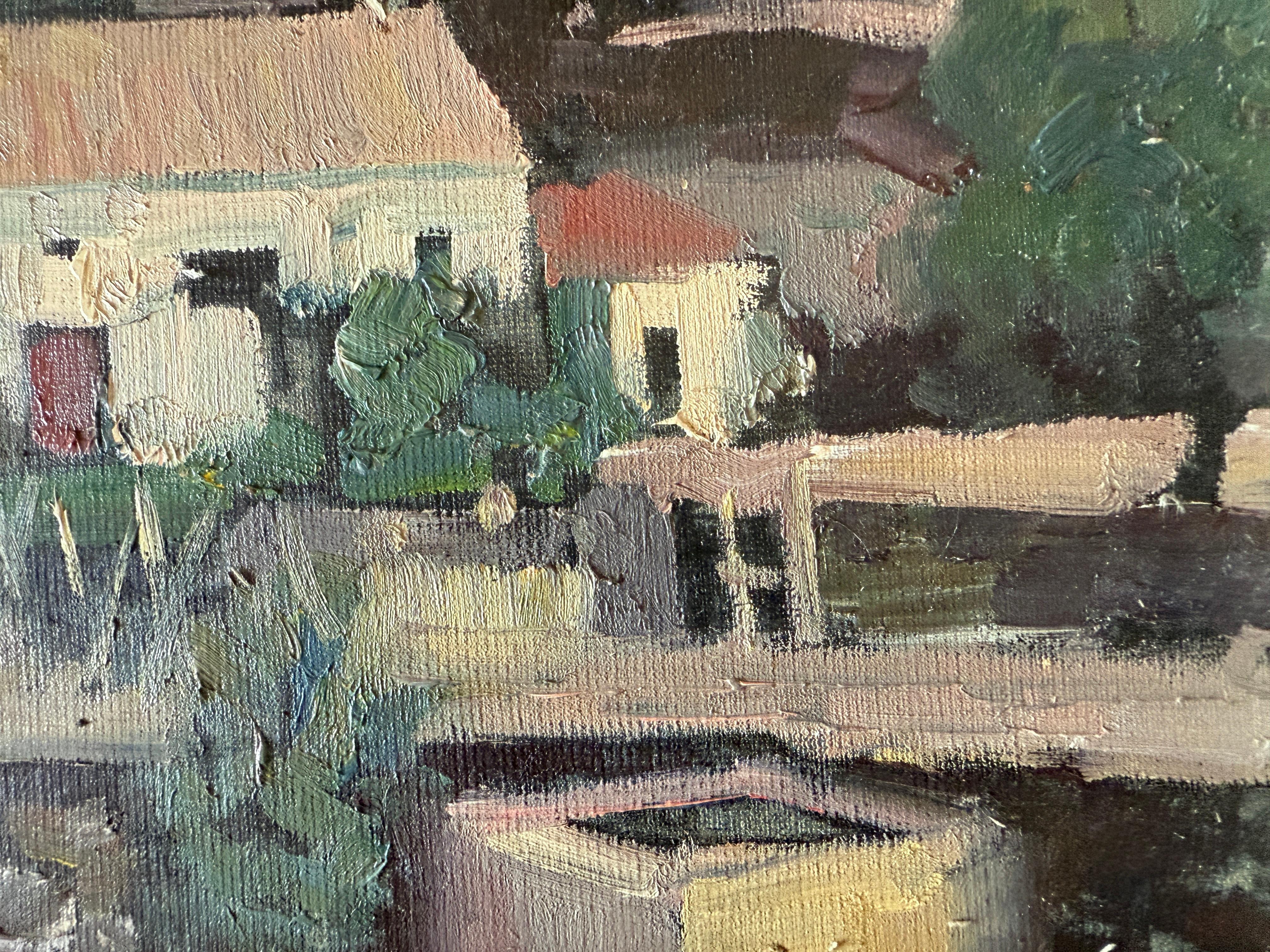 Landschaft mit Bauernhaus Ölgemälde Spanien europäische Kunst im Angebot 2