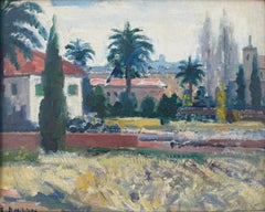 Paisaje con palmeras España pintura al óleo