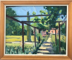 Light Through Pergolas mediterranean landscape oil painting