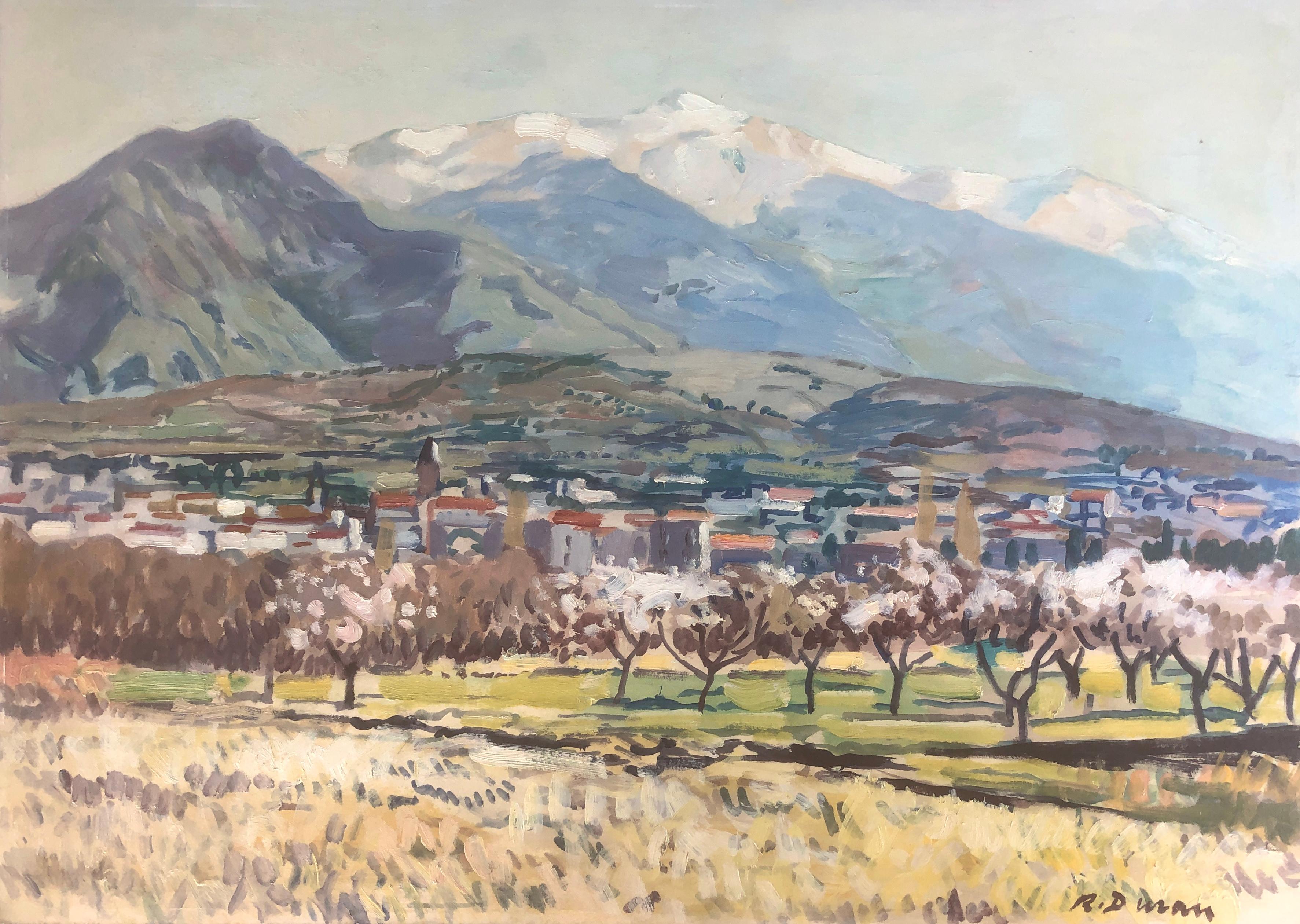 Pyrenees landscape Spain oil painting spanish