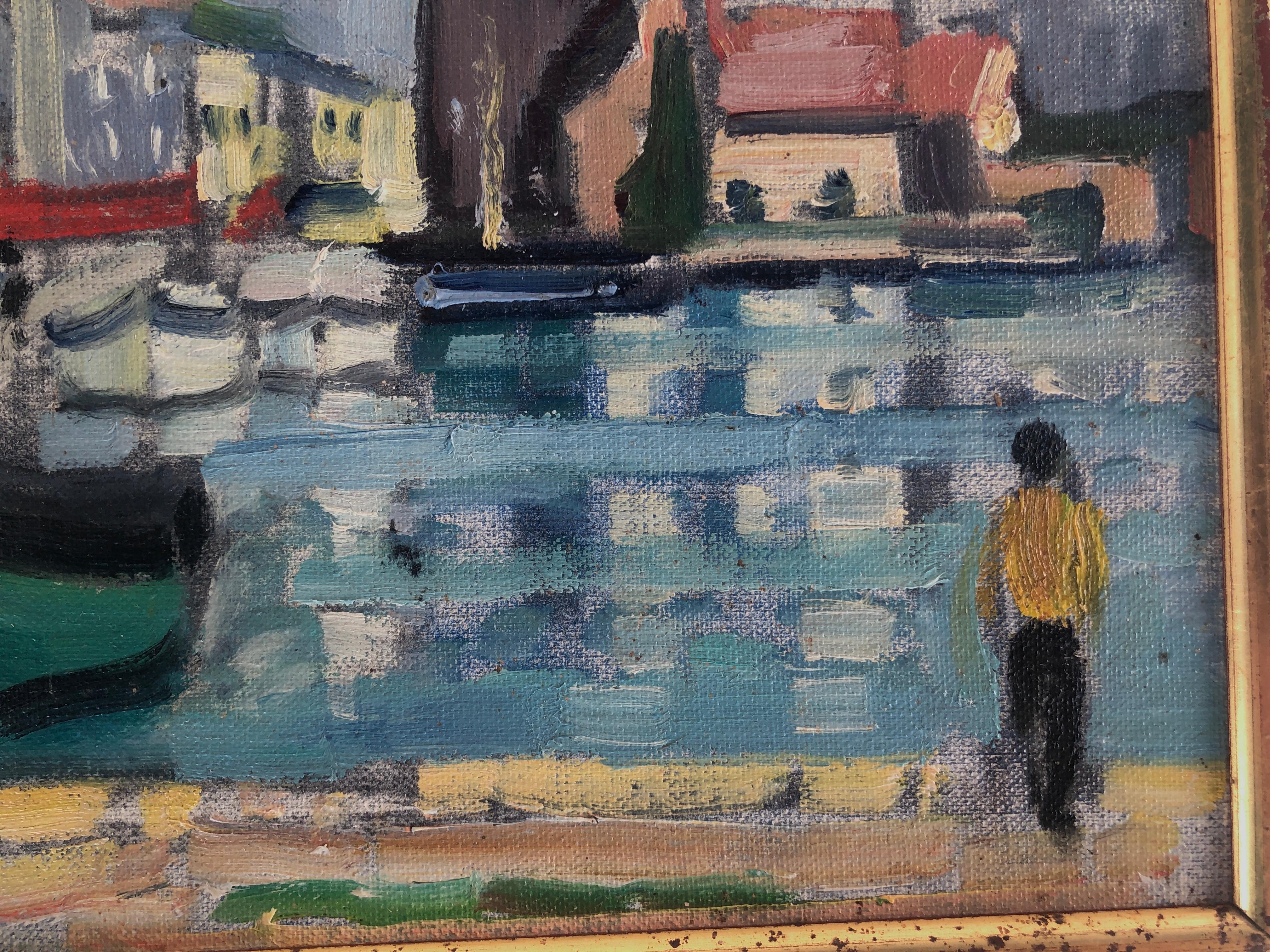 Rafael Duran Benet (1931-2015) - Port fluvial - Huile sur toile sur carton
Mesures à l'huile 22x27 cm.
Cadre 24x29.

Rafael Duran Benet (Terrassa, 1931 - Barcelone, 2015) est un peintre catalan, neveu du peintre également Rafael Benet. Il est un