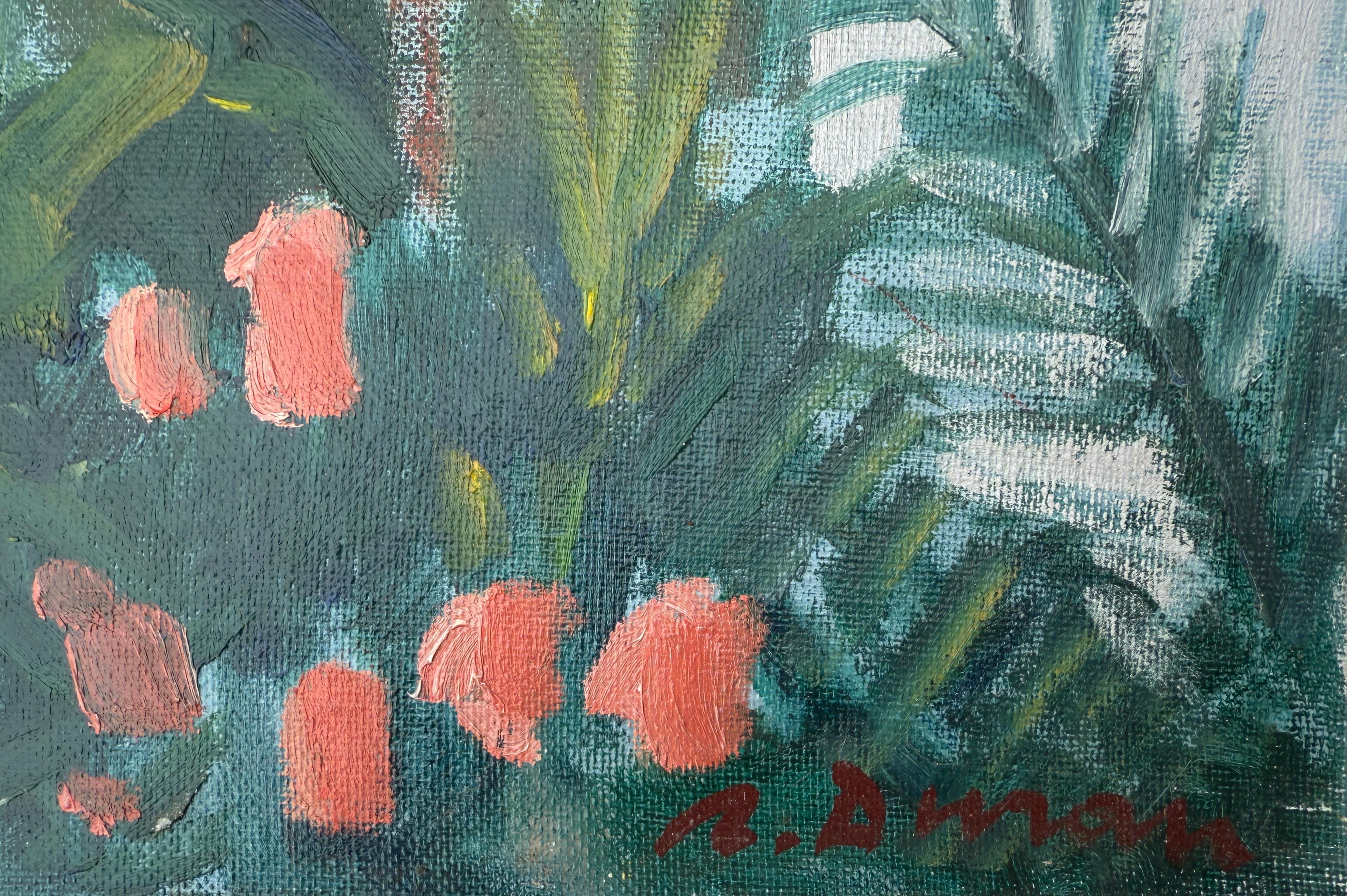 Salobreña Grenade Espagne peinture à l'huile paysage marin - Painting de Rafael Duran Benet