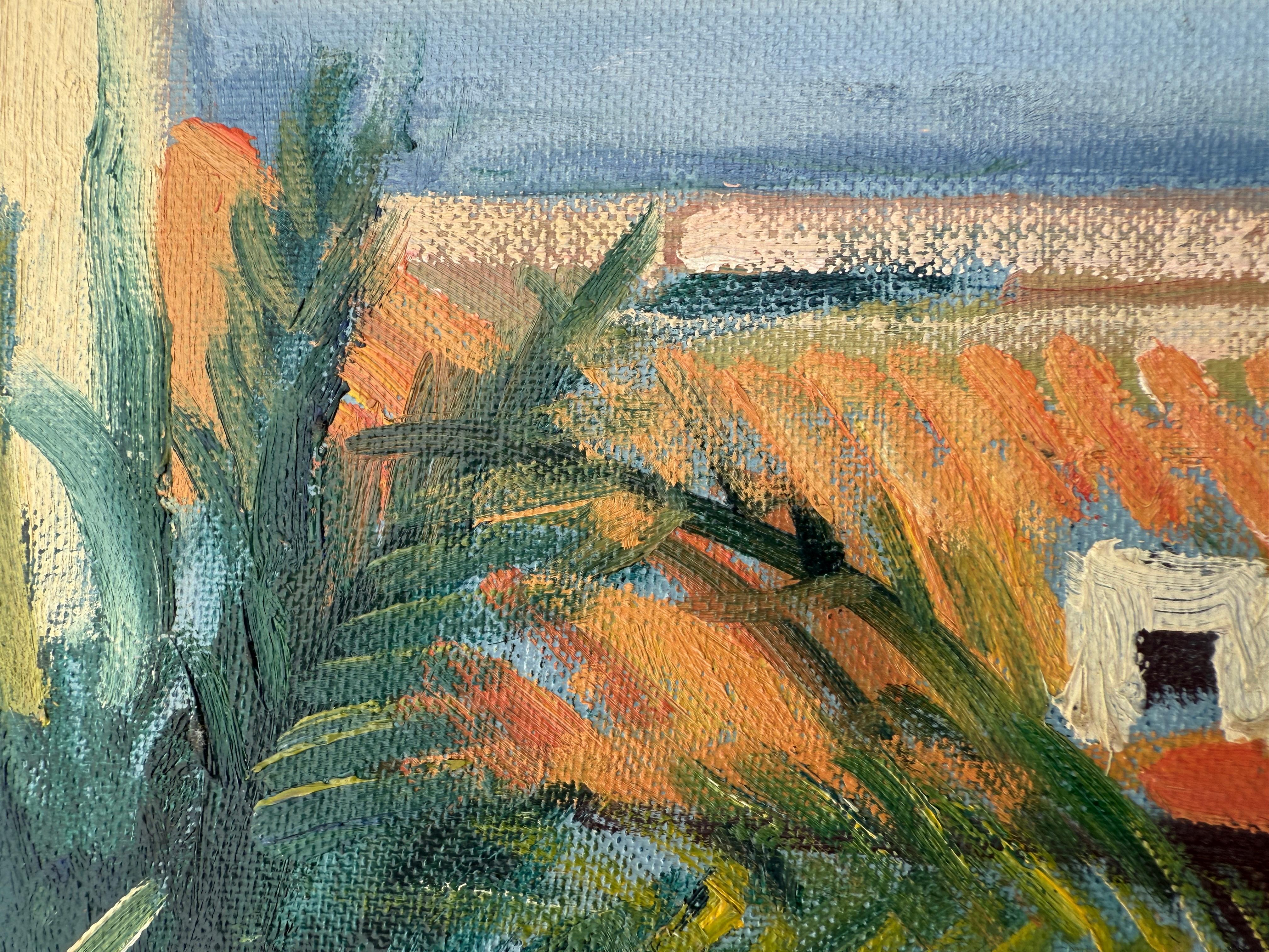 Salobreña Grenade Espagne peinture à l'huile paysage marin en vente 1