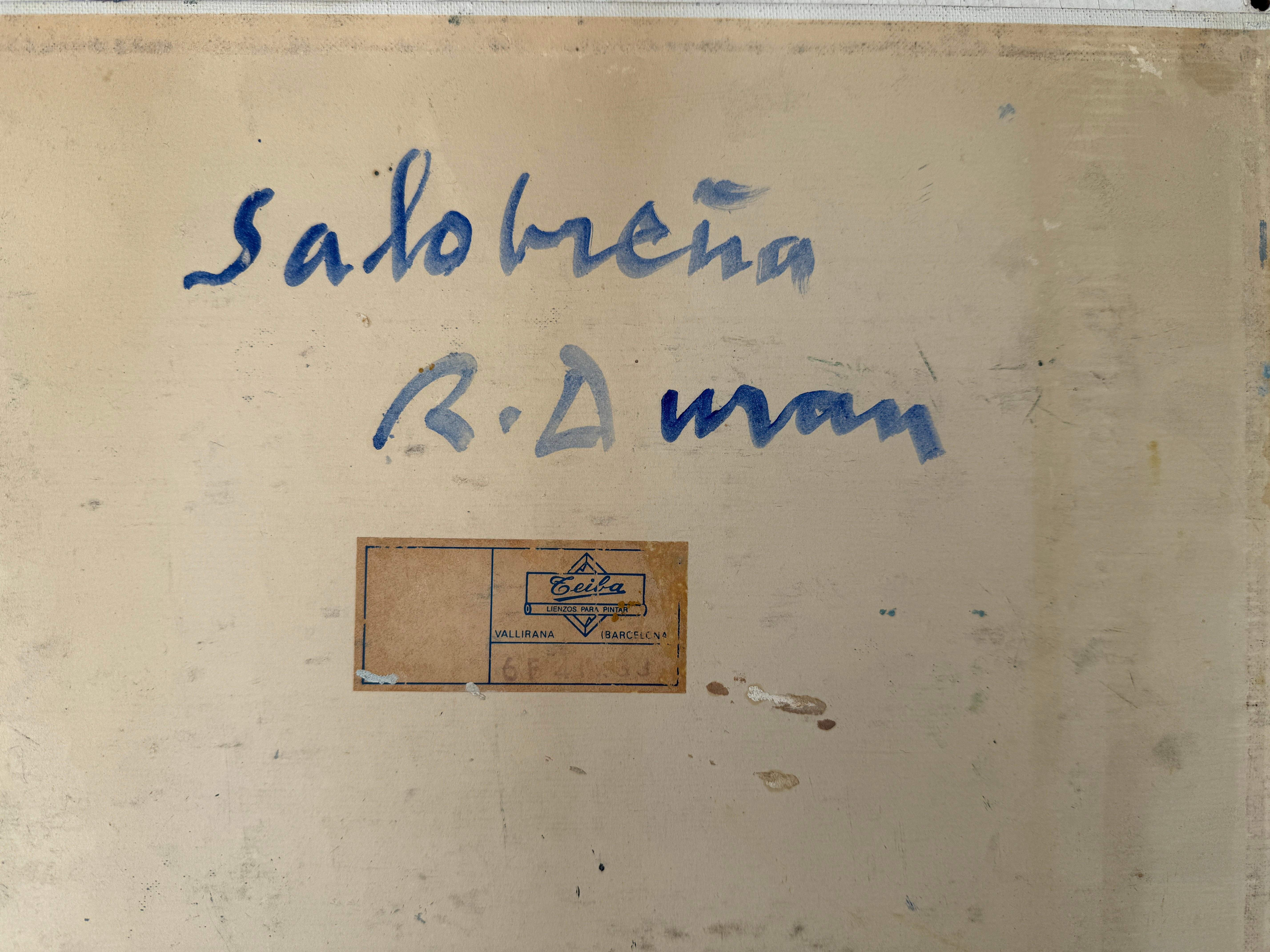 Salobreña Grenade Espagne peinture à l'huile paysage marin en vente 3