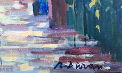 Sevilla, Garten, Ölgemälde, europäische Kunst, Spanien, spanische Landschaft