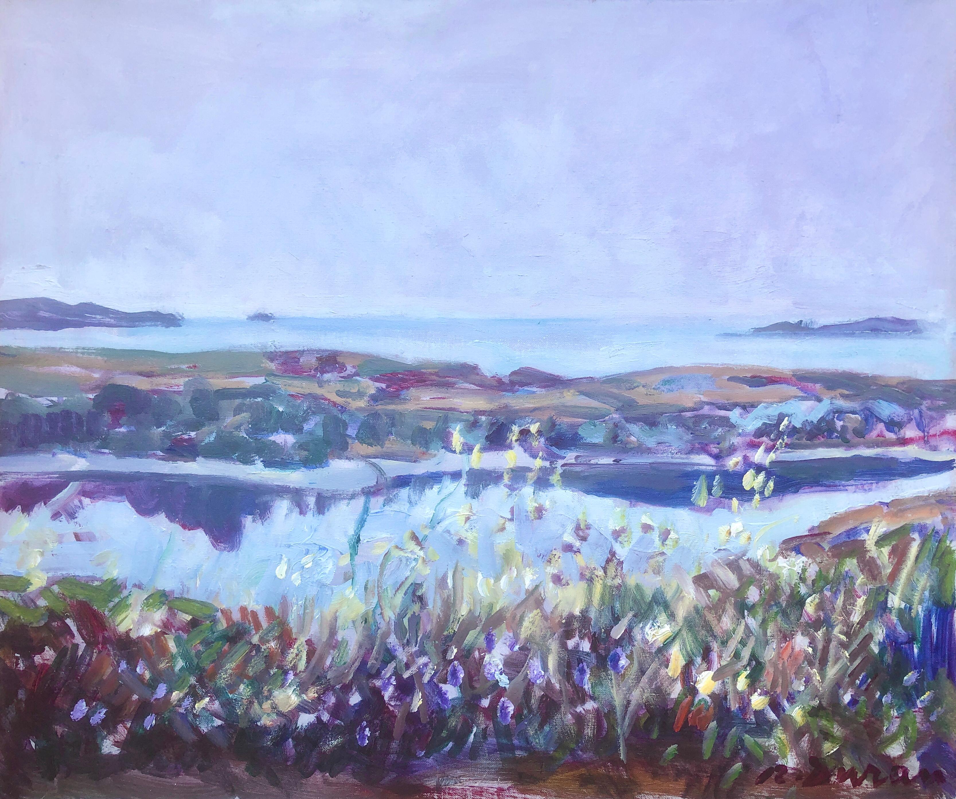 Rafael Duran Benet Landscape Painting - Spanish coast mediterranean seascape Spain oil painting landscape